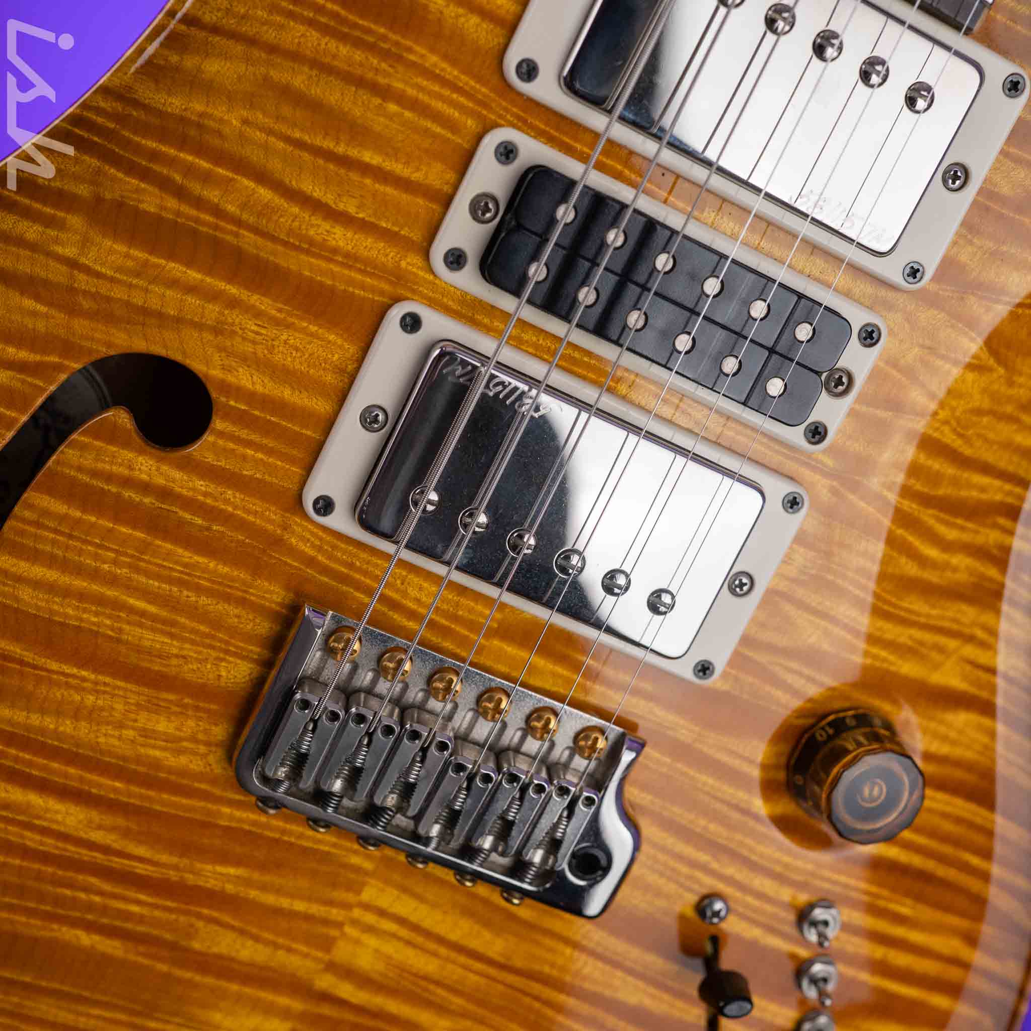 2016 PRS Private Stock Super Eagle Semi-Hollow Limited 1 of 100 John Mayer McCarty Tobacco with Smoked Burst - Image 11