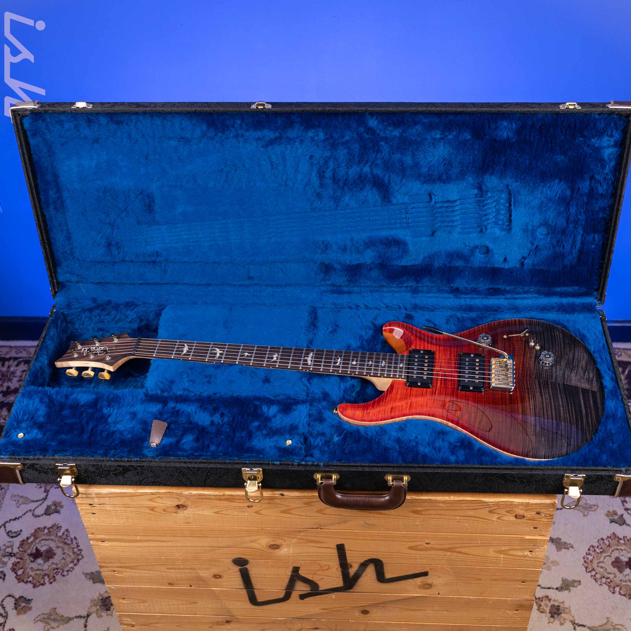 2016 PRS Wood Library Custom 24-08 10-Top Grey Black to Fire Red Fade - Image 17