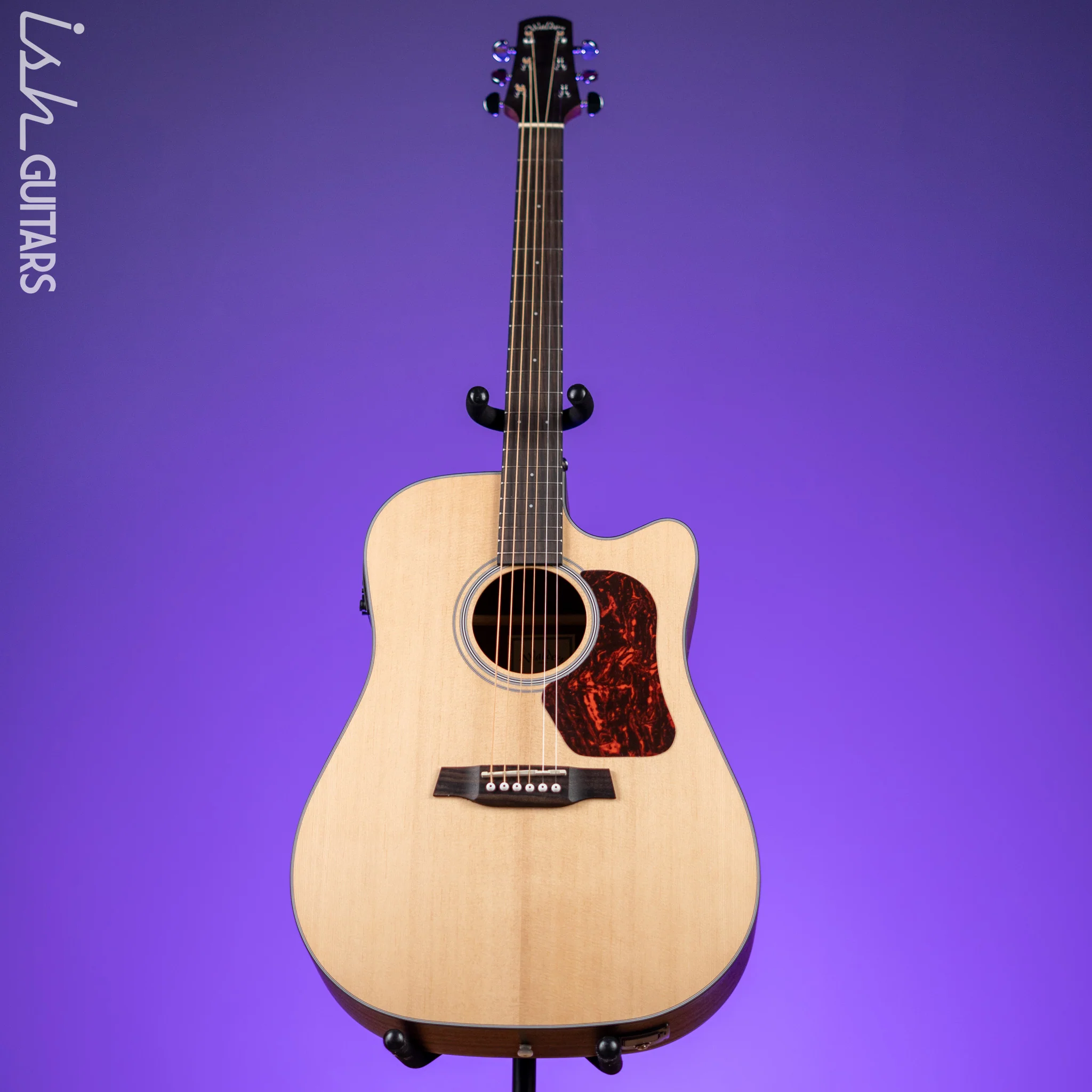 2016 Walden D550ce Acoustic-Electric Guitar Natural - Image 2