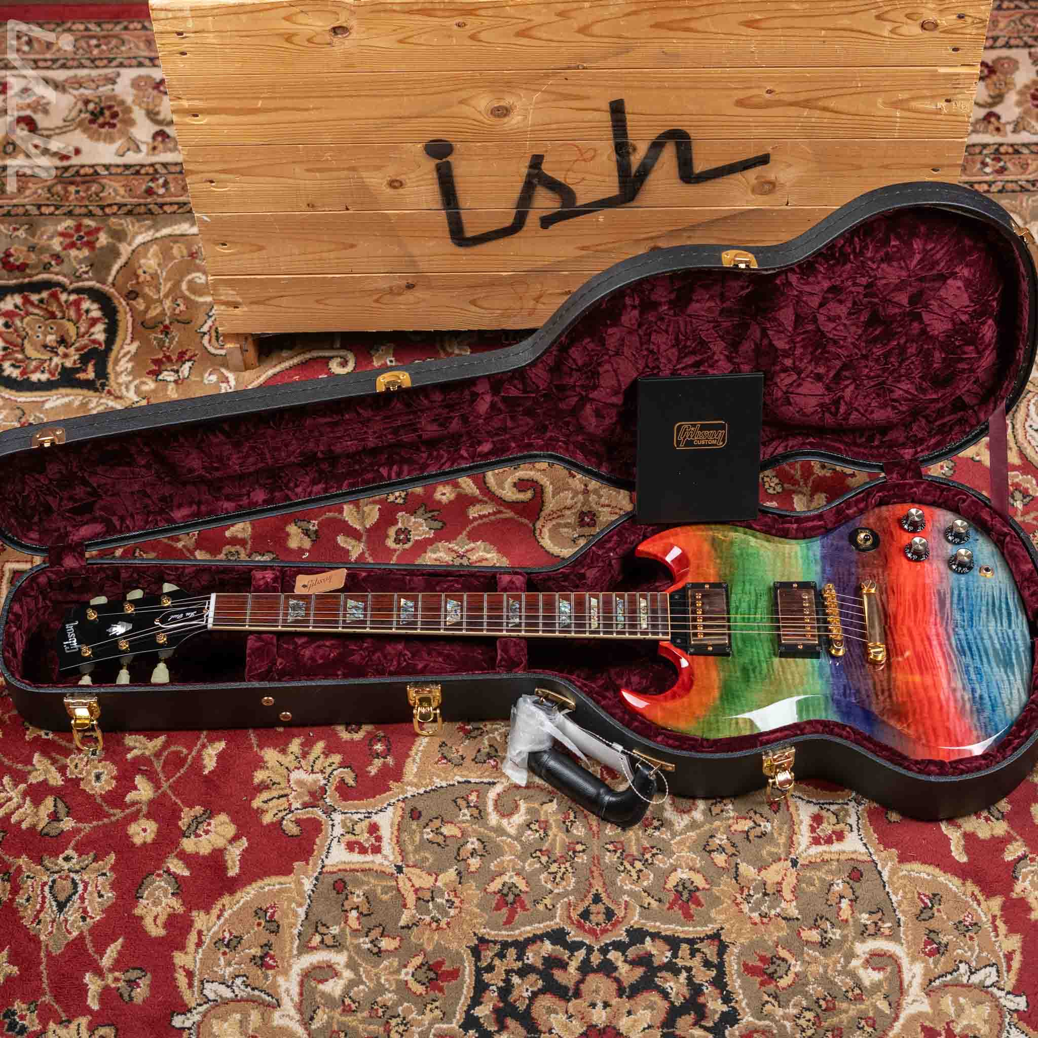 2017/2018 Gibson Custom Shop SG Elegant Flamed Maple Aurora Borealis - Image 19