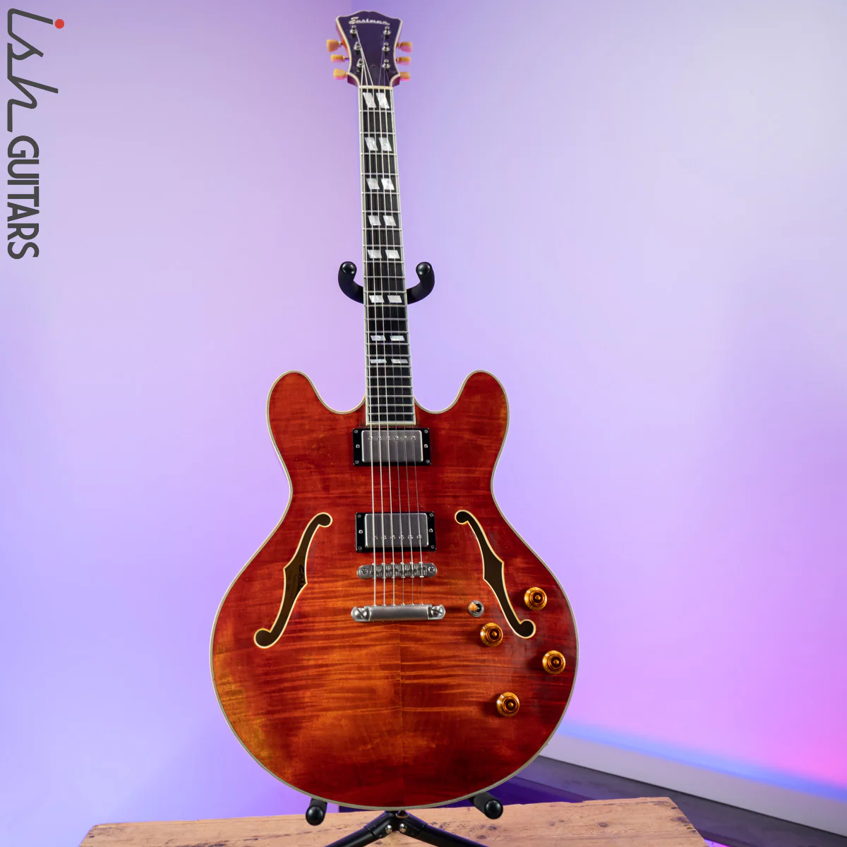 2017 Eastman T59/V Thinline Antique Amber - Image 2