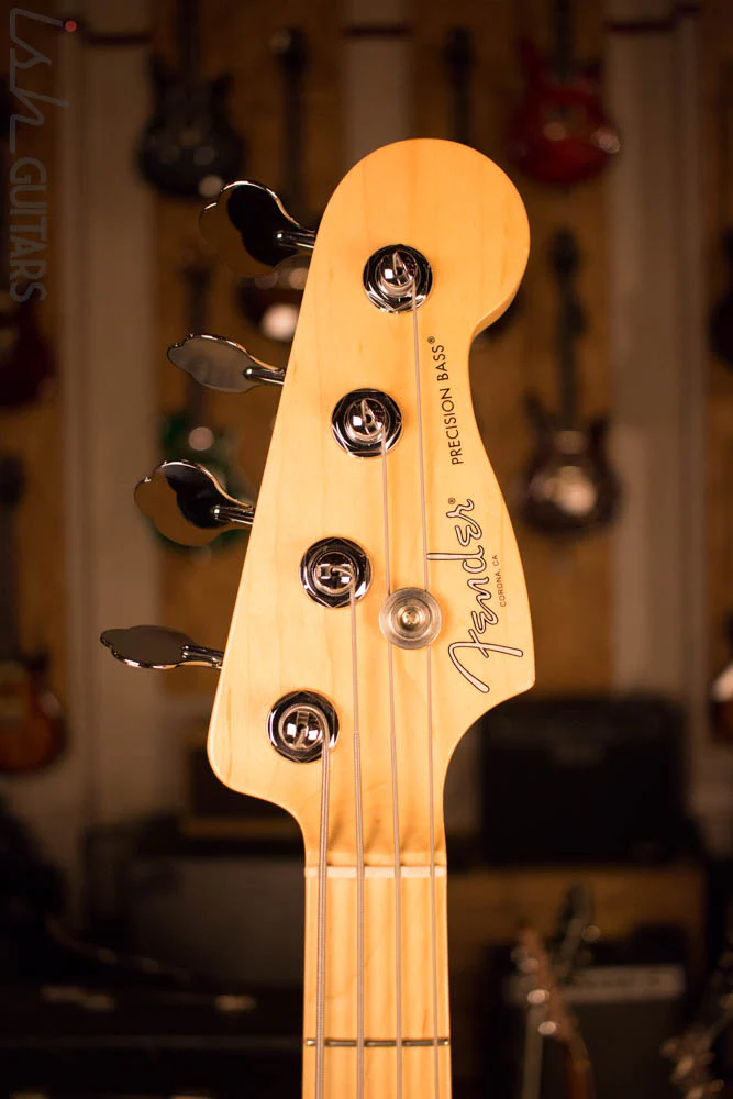 2017 Fender American Precision Bass Antique Olive - Image 5