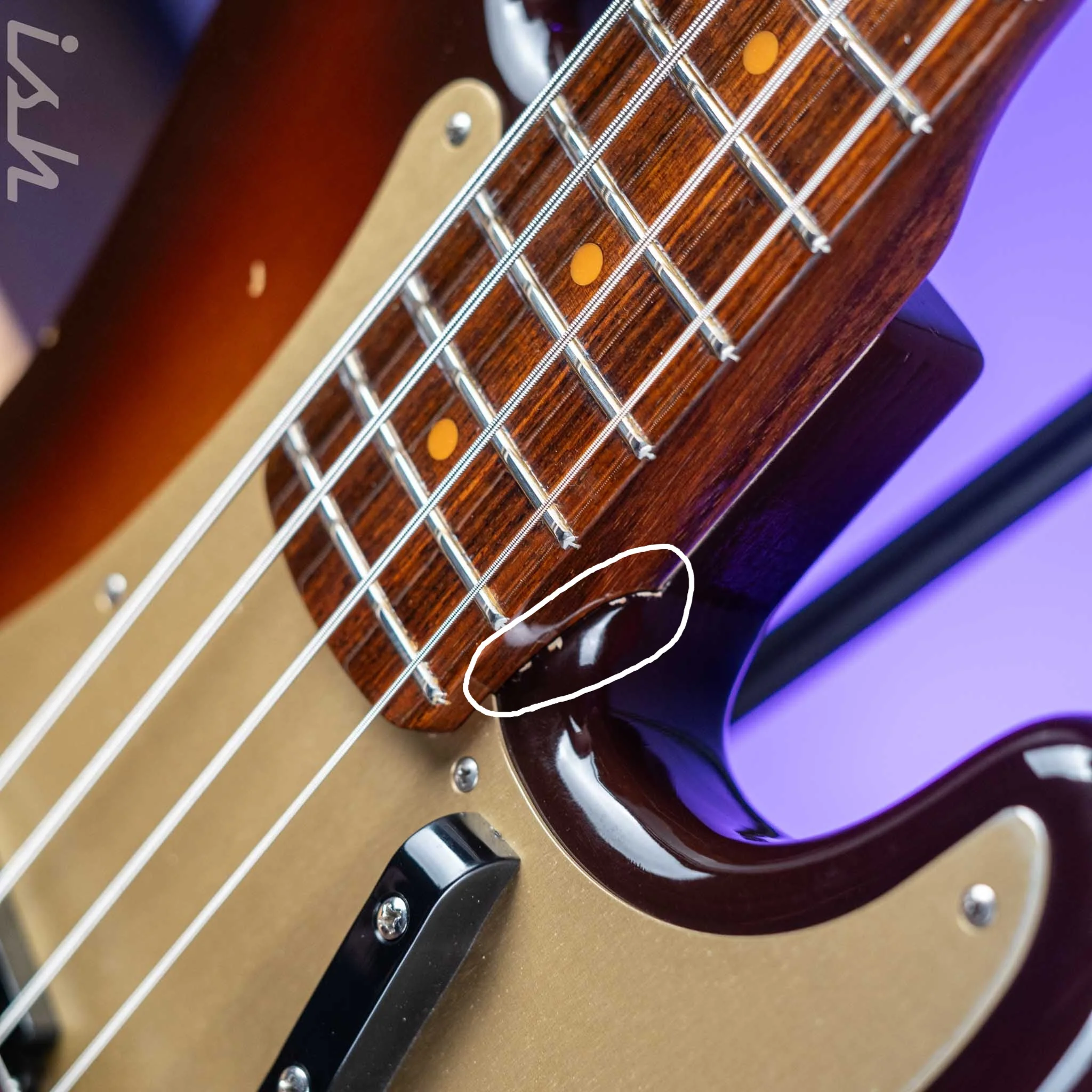 2017 Fender Custom Shop Relic 1957 P Bass Journeyman 2-Tone Sunburst RW Neck - Image 8