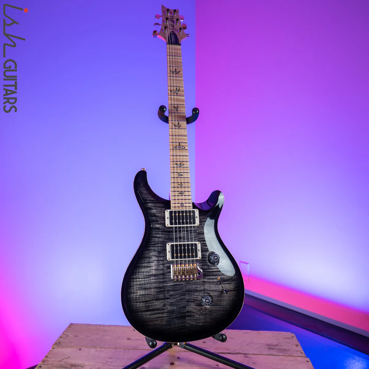 2017 Paul Reed Smith PRS Custom 24 10 Top Charcoal Burst Maple Neck Experience Guitar - Image 2