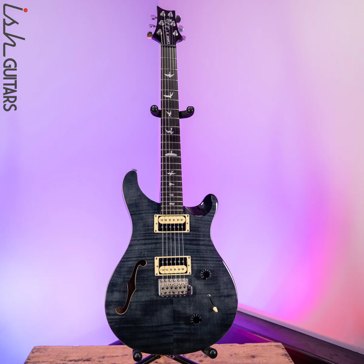 2017 PRS SE Custom 22 Semi-Hollow Grey Black - Image 2