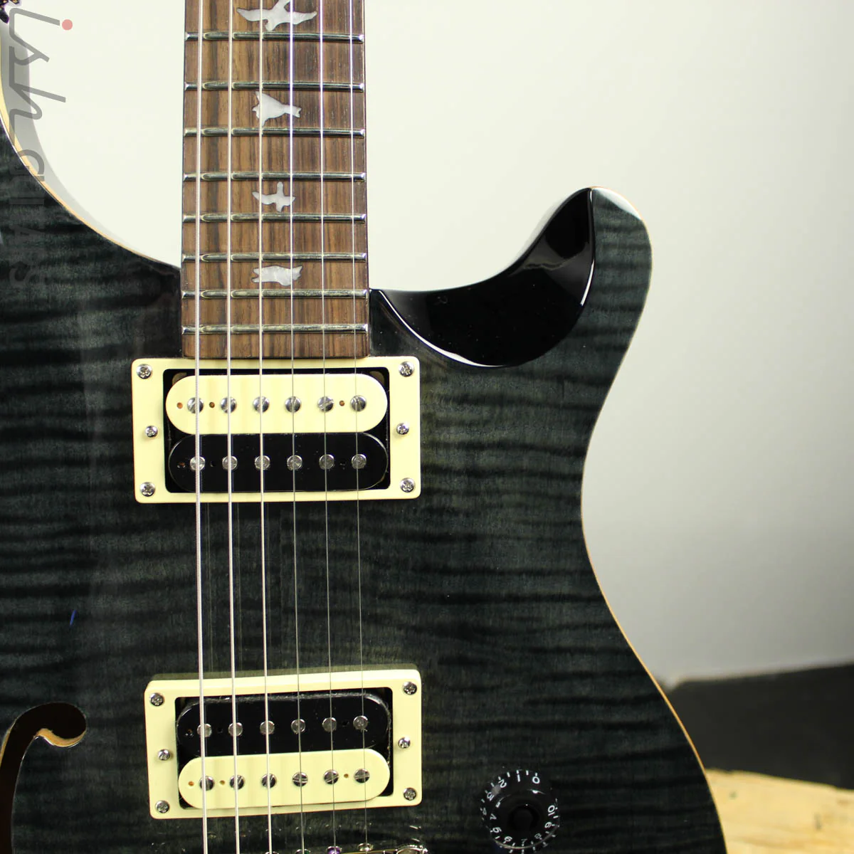 2017 PRS SE Custom 22 Semi-Hollow Grey Black - Image 5