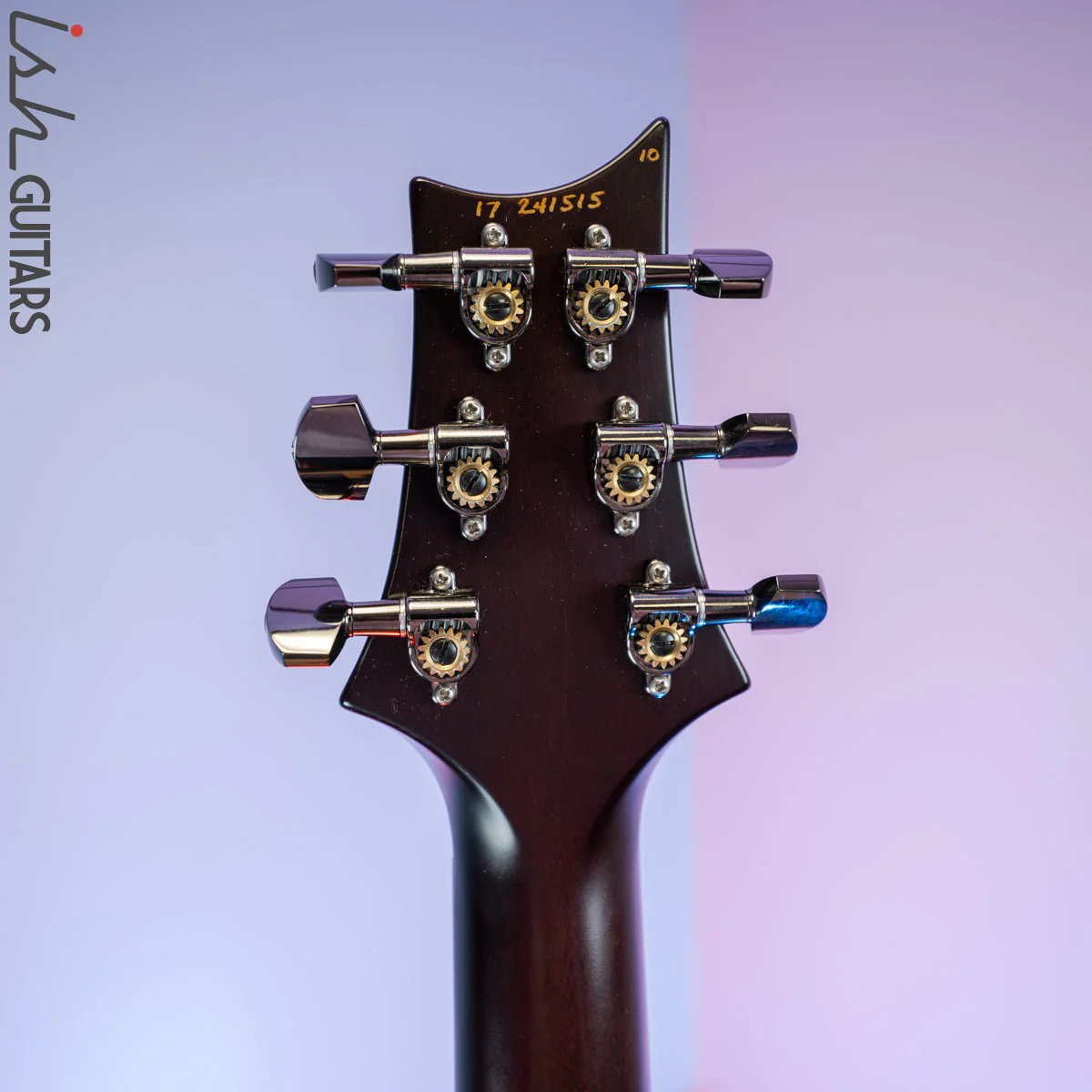 2017 PRS Wood Library Custom 24 Semi-Hollow Satin Black Gold Burst 10 Top - Image 12
