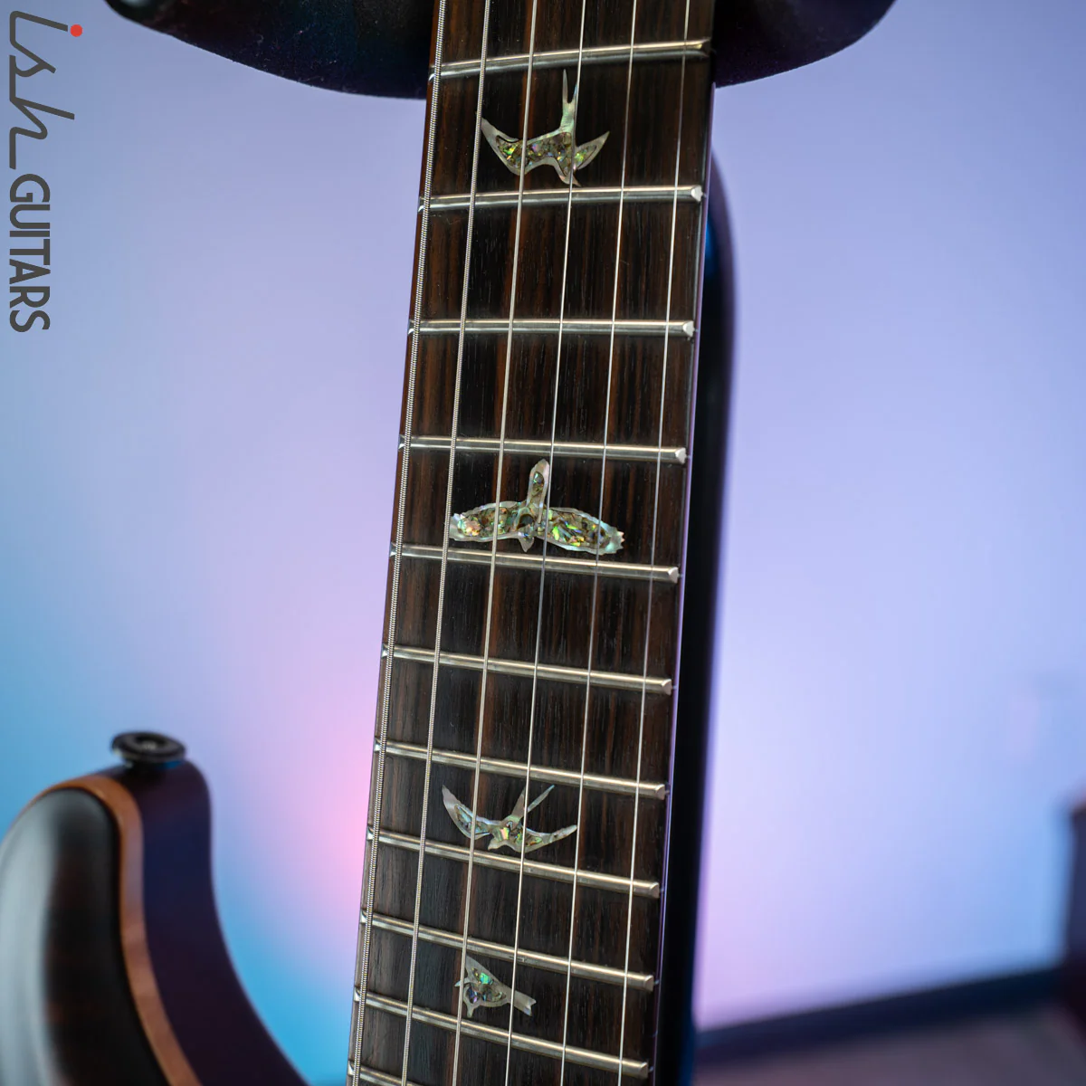 2017 PRS Wood Library Custom 24 Semi-Hollow Satin Black Gold Burst 10 Top - Image 6