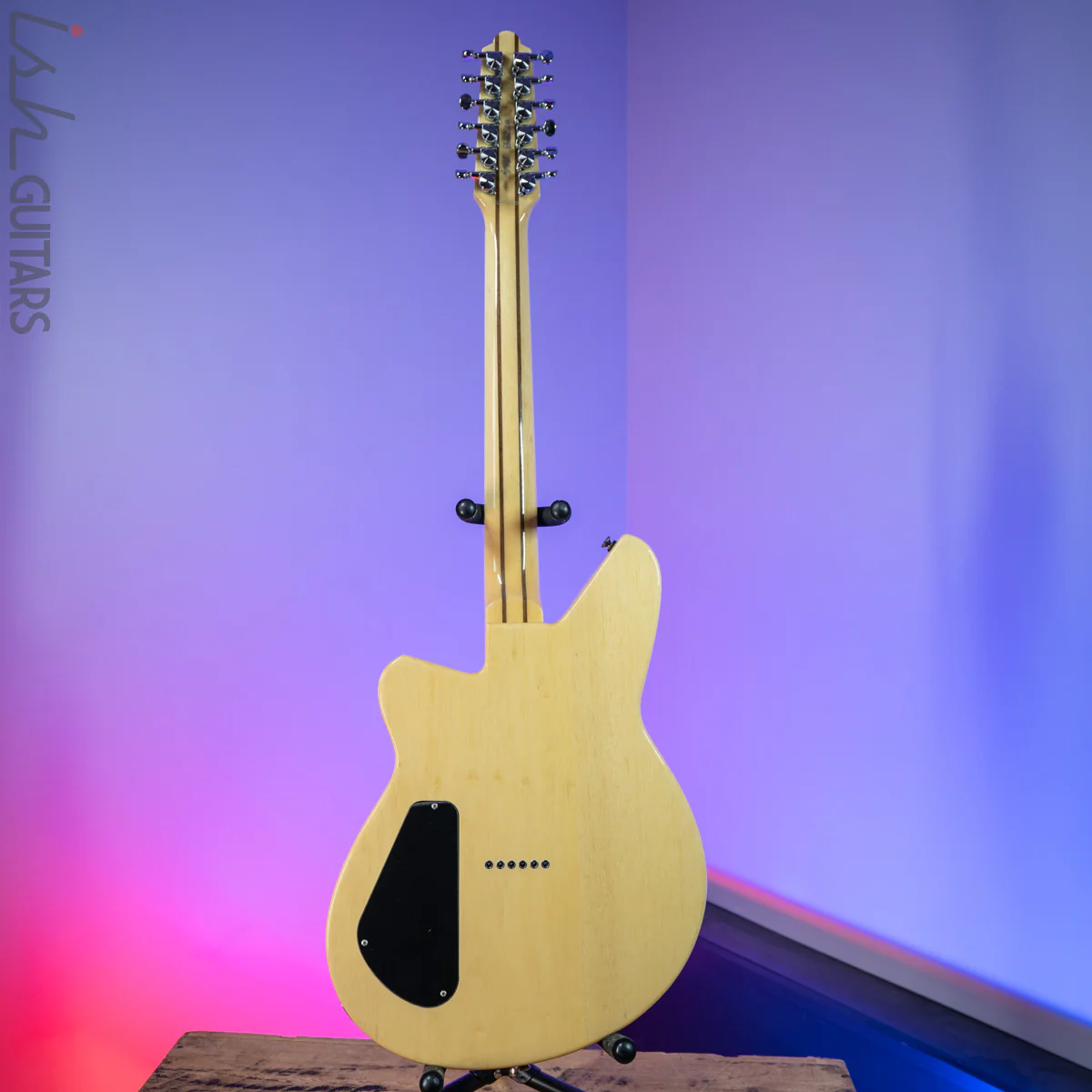 2017 Reverend Airwave 12 String Guitar Natural Teardrop Tuxedo Case - Image 12