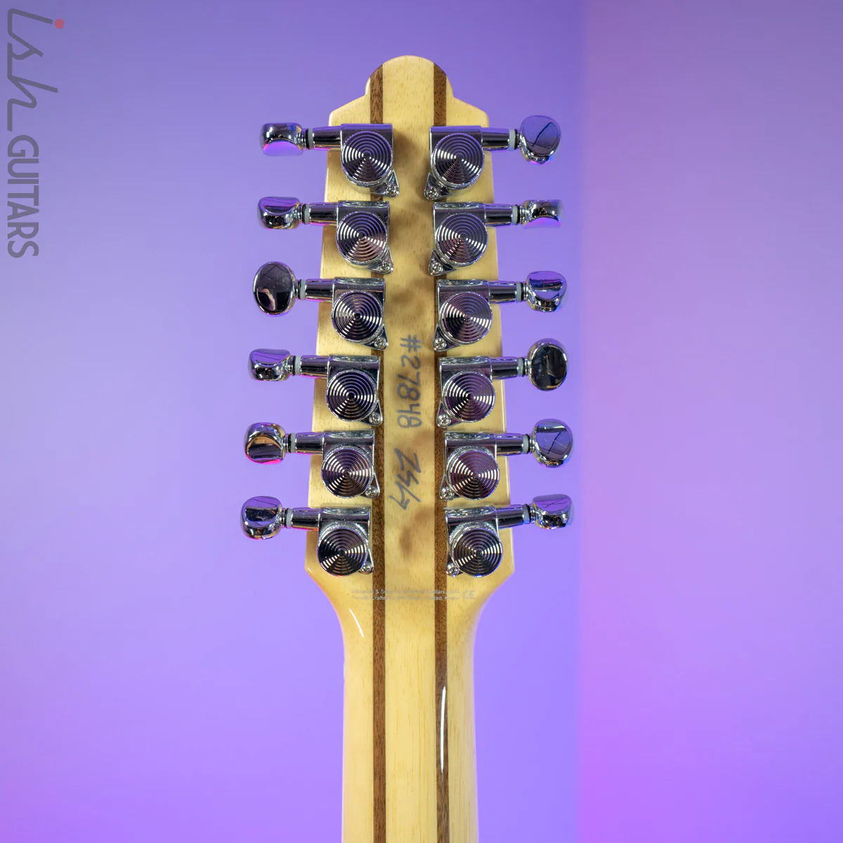 2017 Reverend Airwave 12 String Guitar Natural Teardrop Tuxedo Case - Image 15