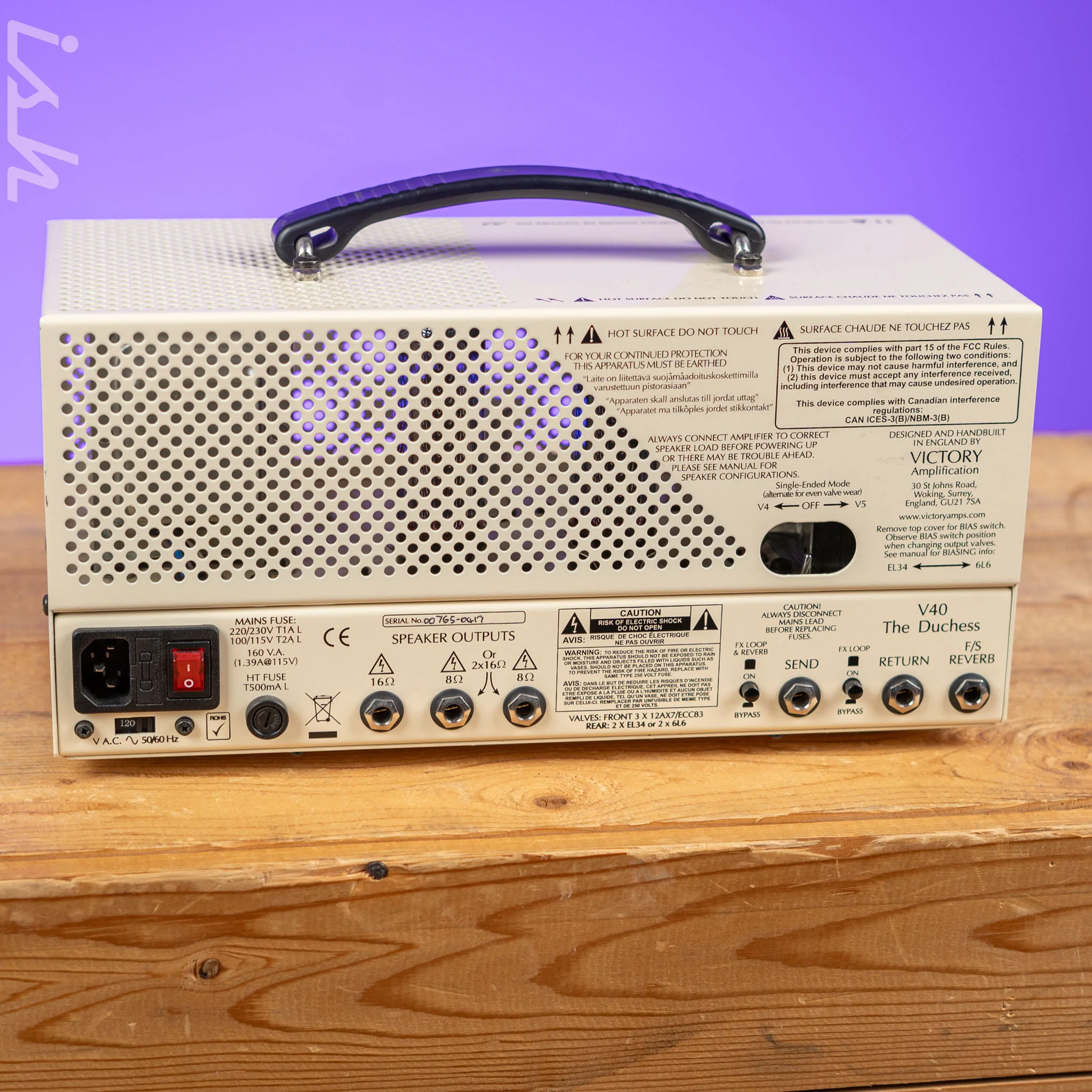 2017 Victory V-40 The Duchess 40-watt Guitar Amp Head - Image 4