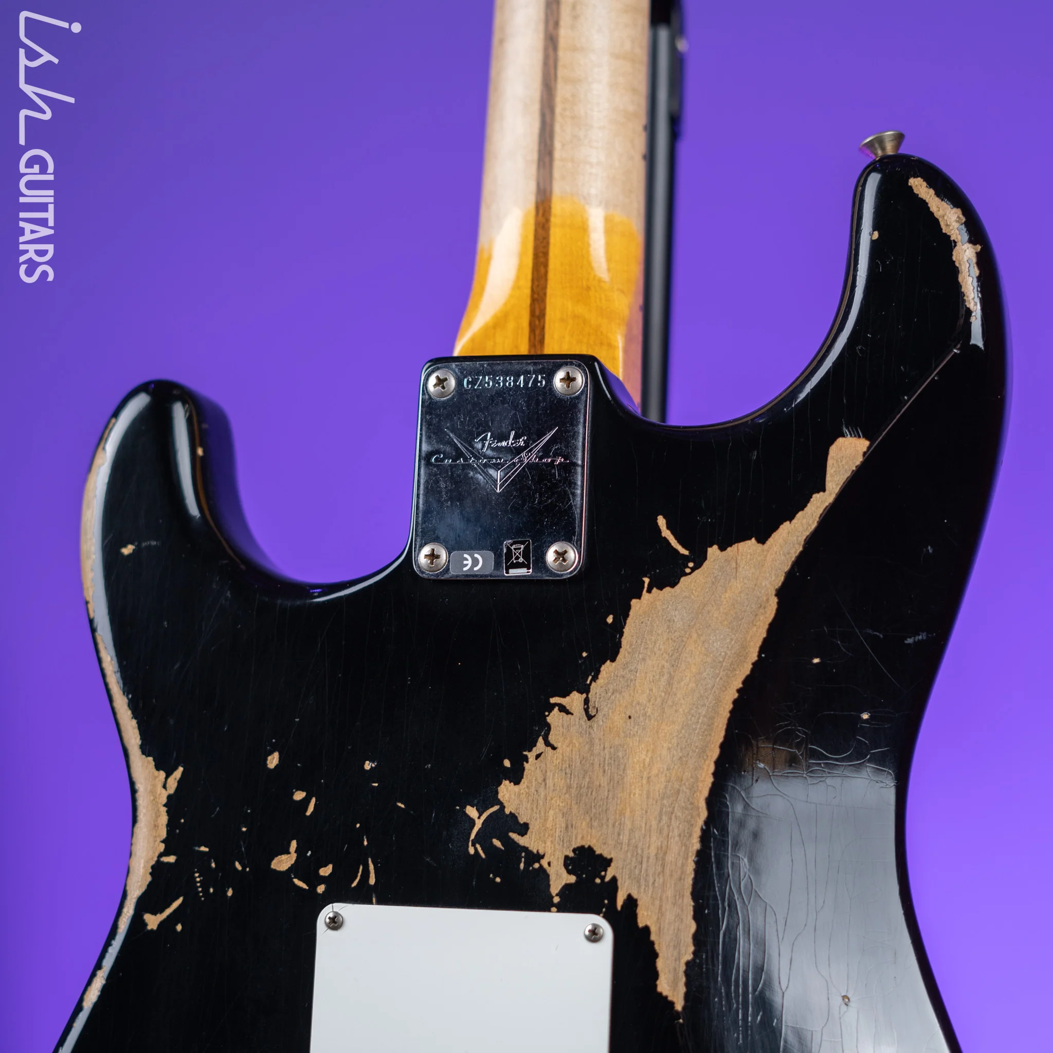 2018 Fender ‘58 Stratocaster Heavy Relic Black - Image 11