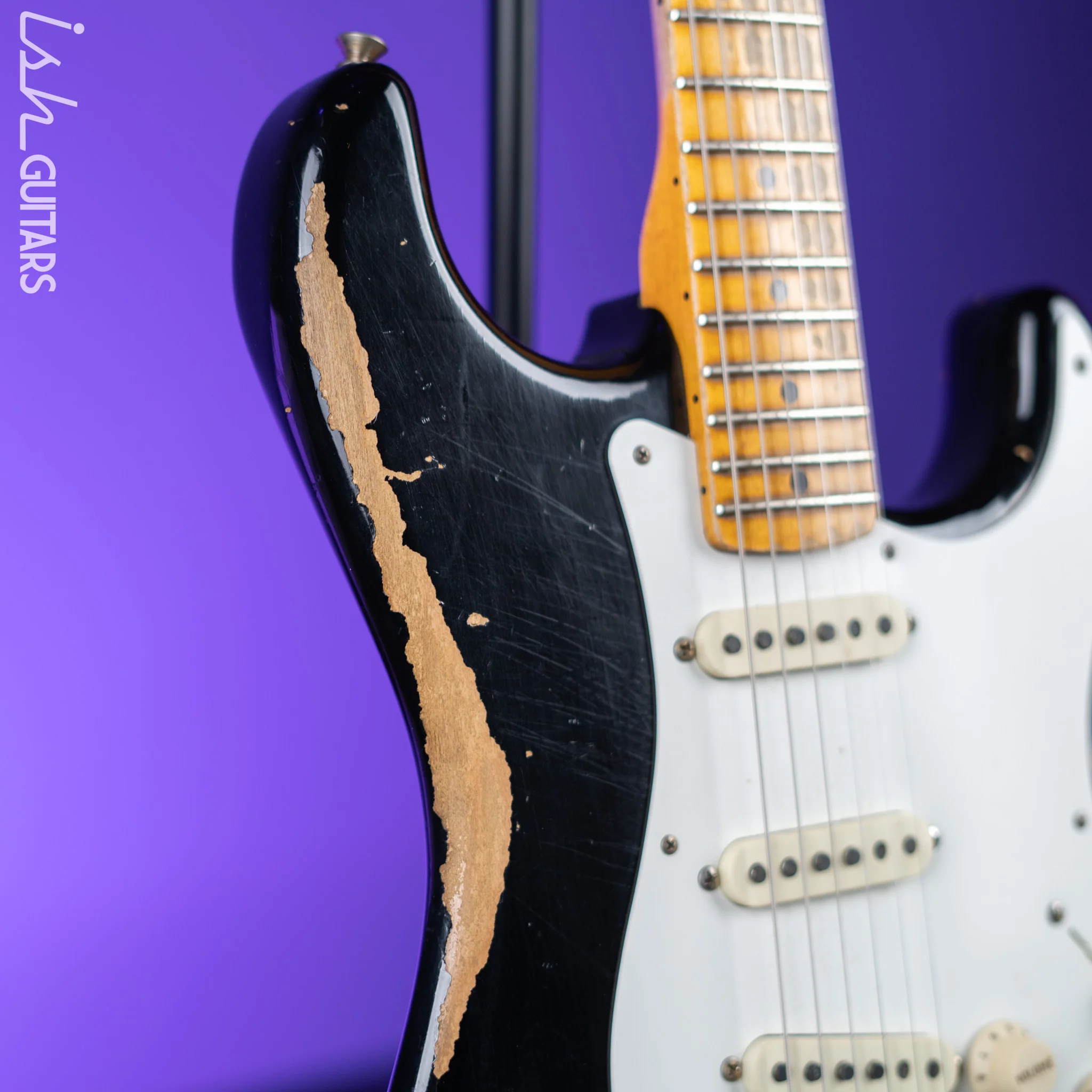 2018 Fender ‘58 Stratocaster Heavy Relic Black - Image 7