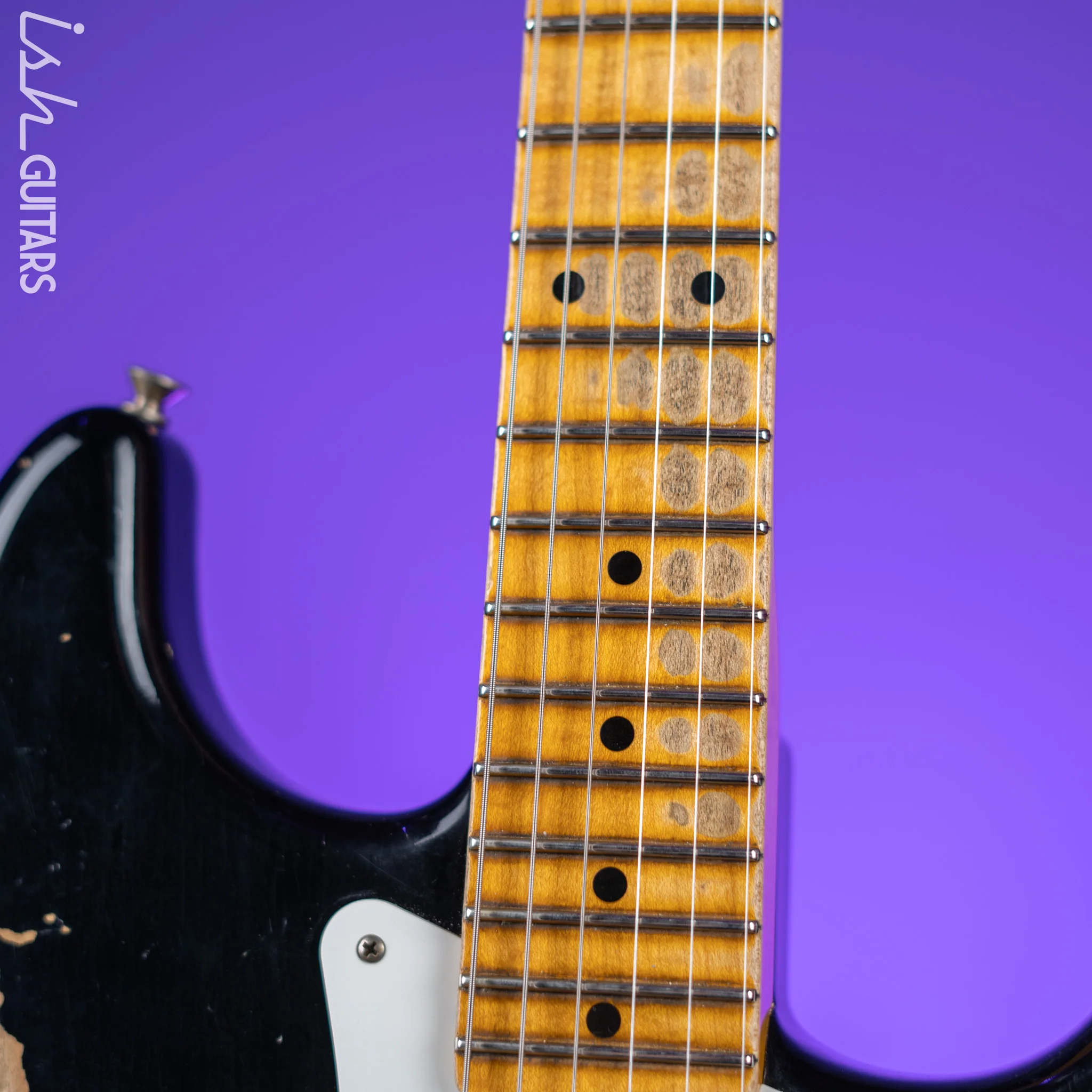 2018 Fender ‘58 Stratocaster Heavy Relic Black - Image 8