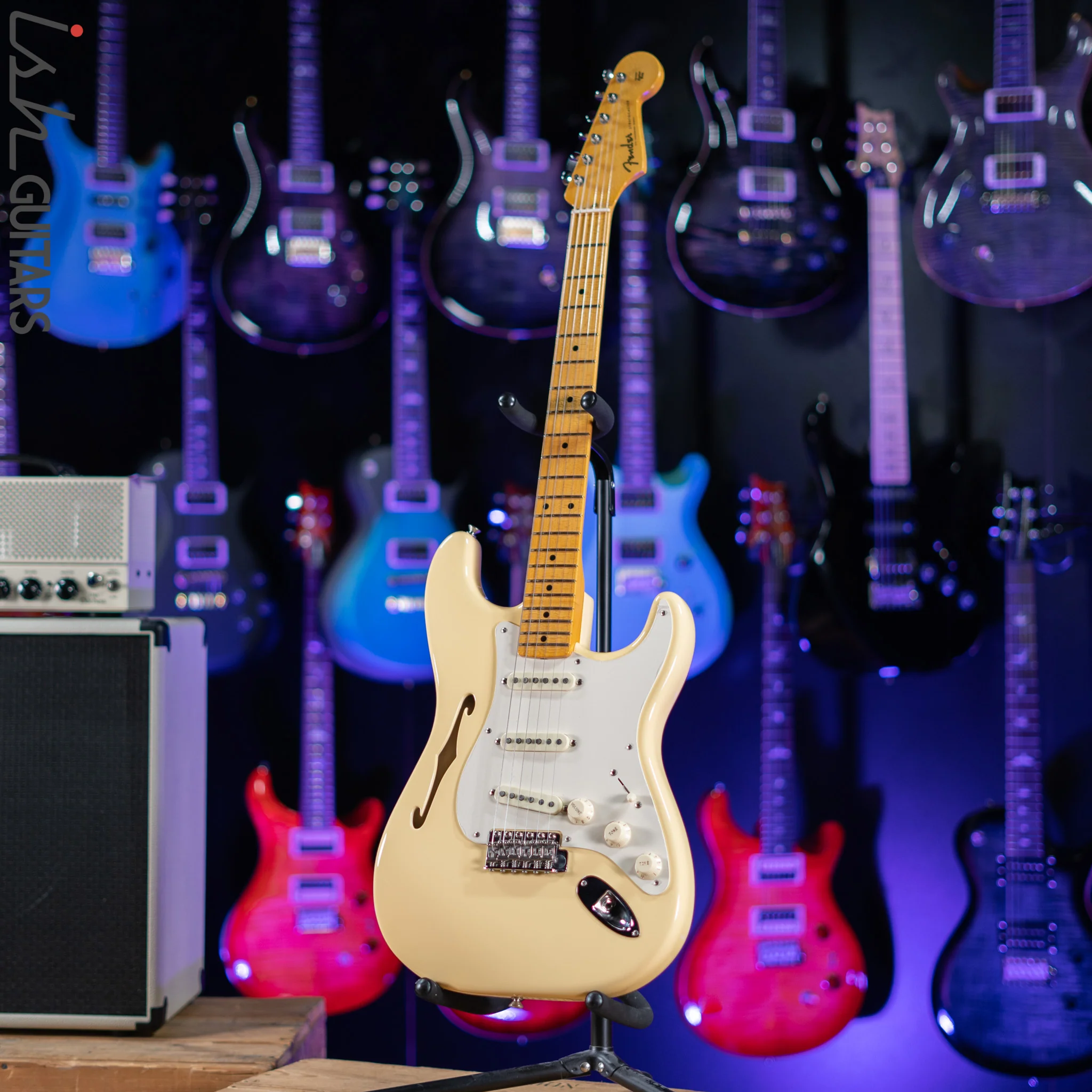 2018 Fender Eric Johnson Thinline Strat Vintage White - Image 2