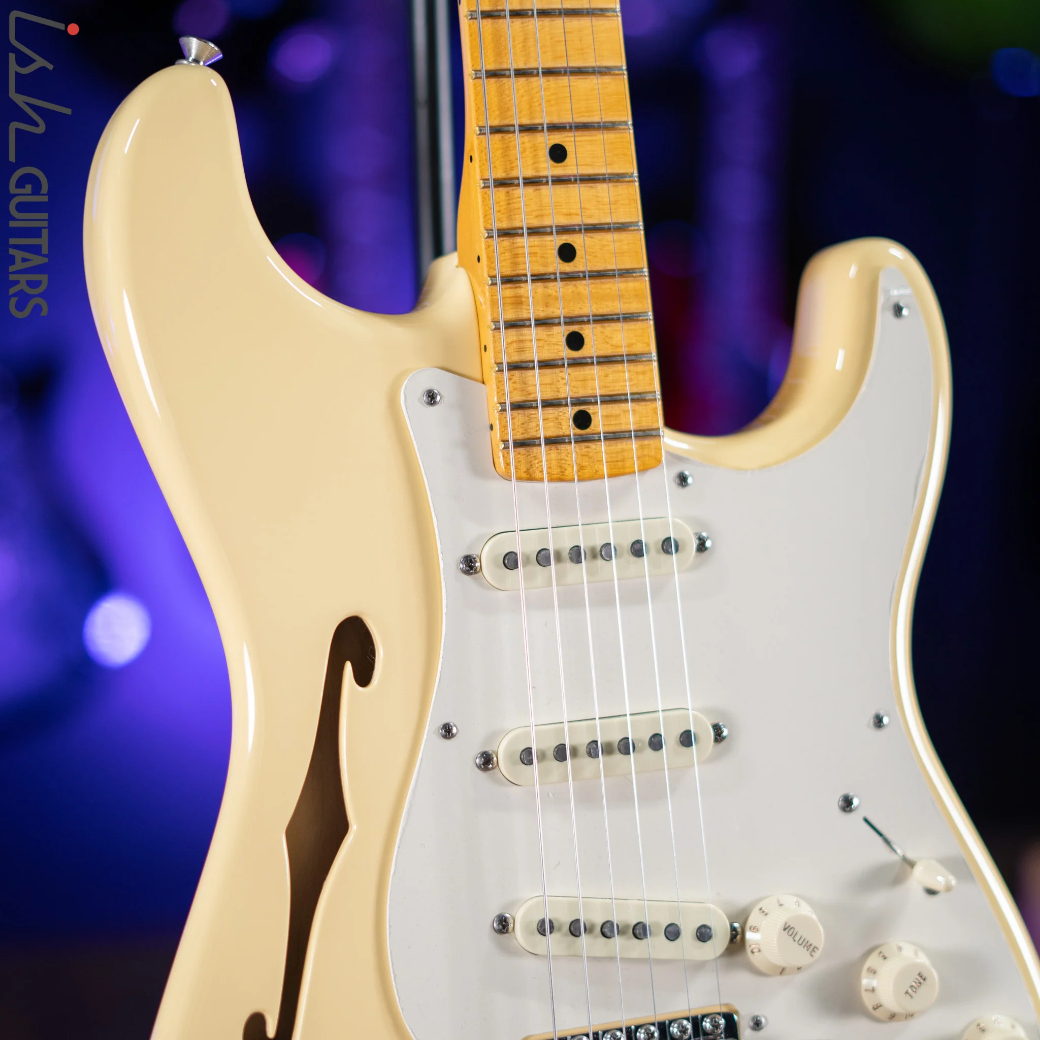 2018 Fender Eric Johnson Thinline Strat Vintage White - Image 4