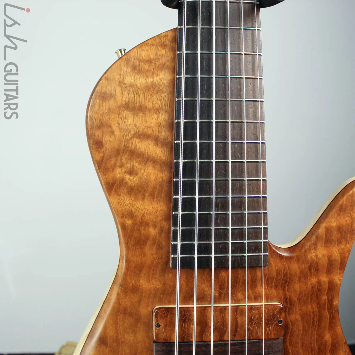2018 Fodera Six String Emperor II Elite Quilted Mahogany/Ash - Image 3
