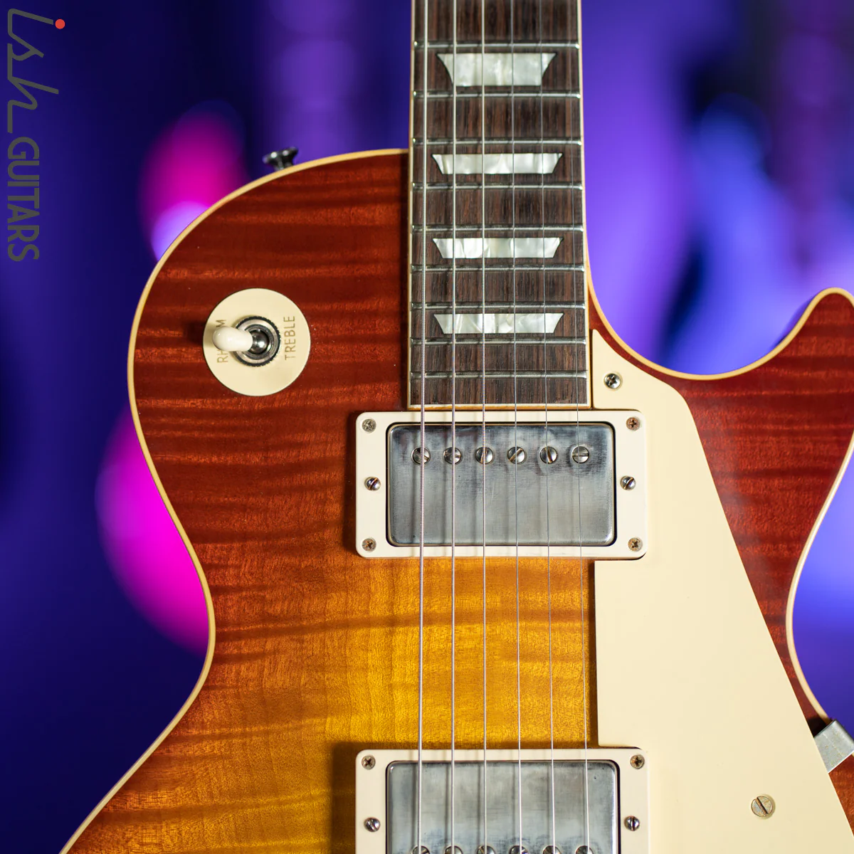 2018 Gibson Custom '59 Les Paul Standard Figured Red Sky Fade VOS - Image 3