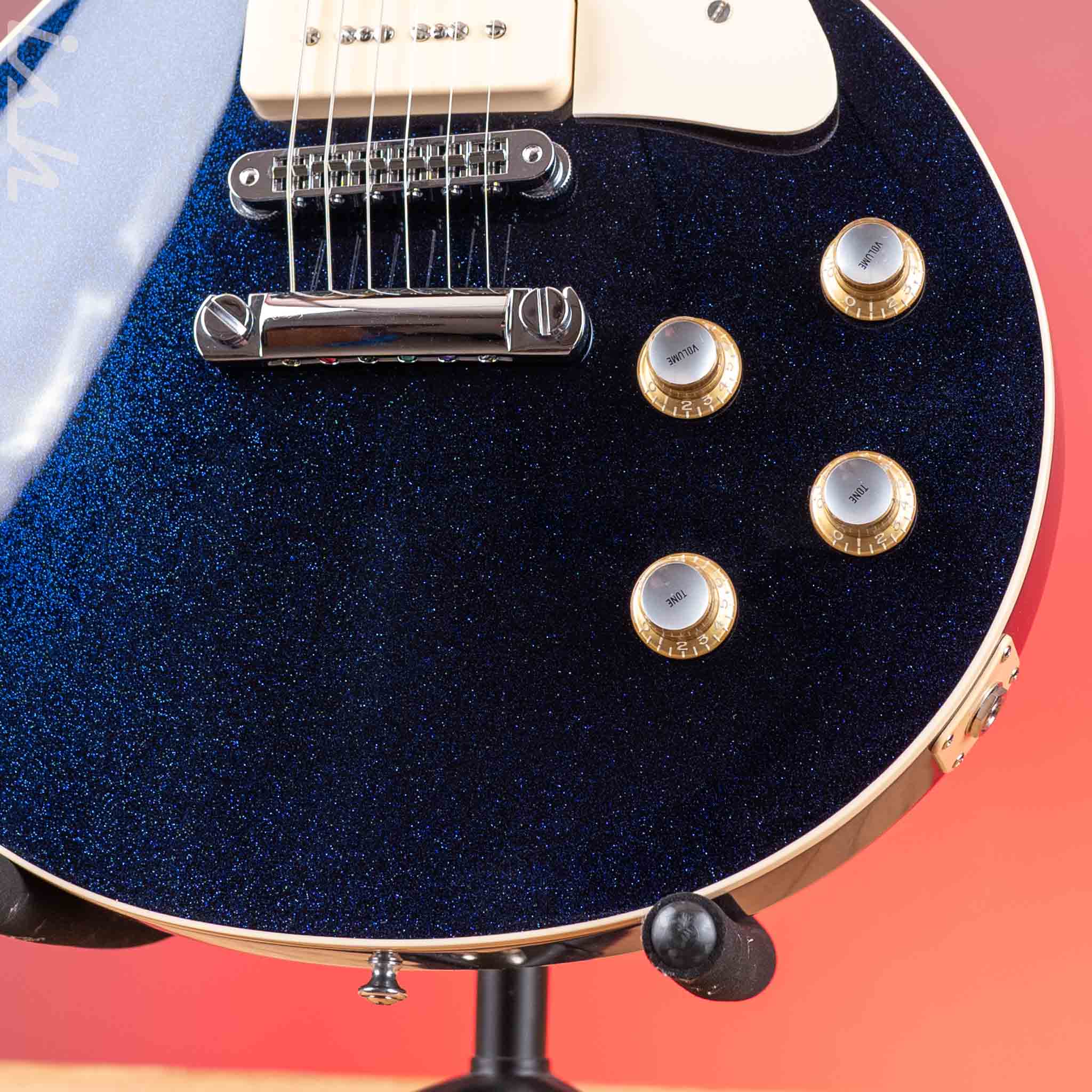 2018 Gibson Les Paul Custom Shop Standard P-90 Brunswick Blue Sparkle - Image 5