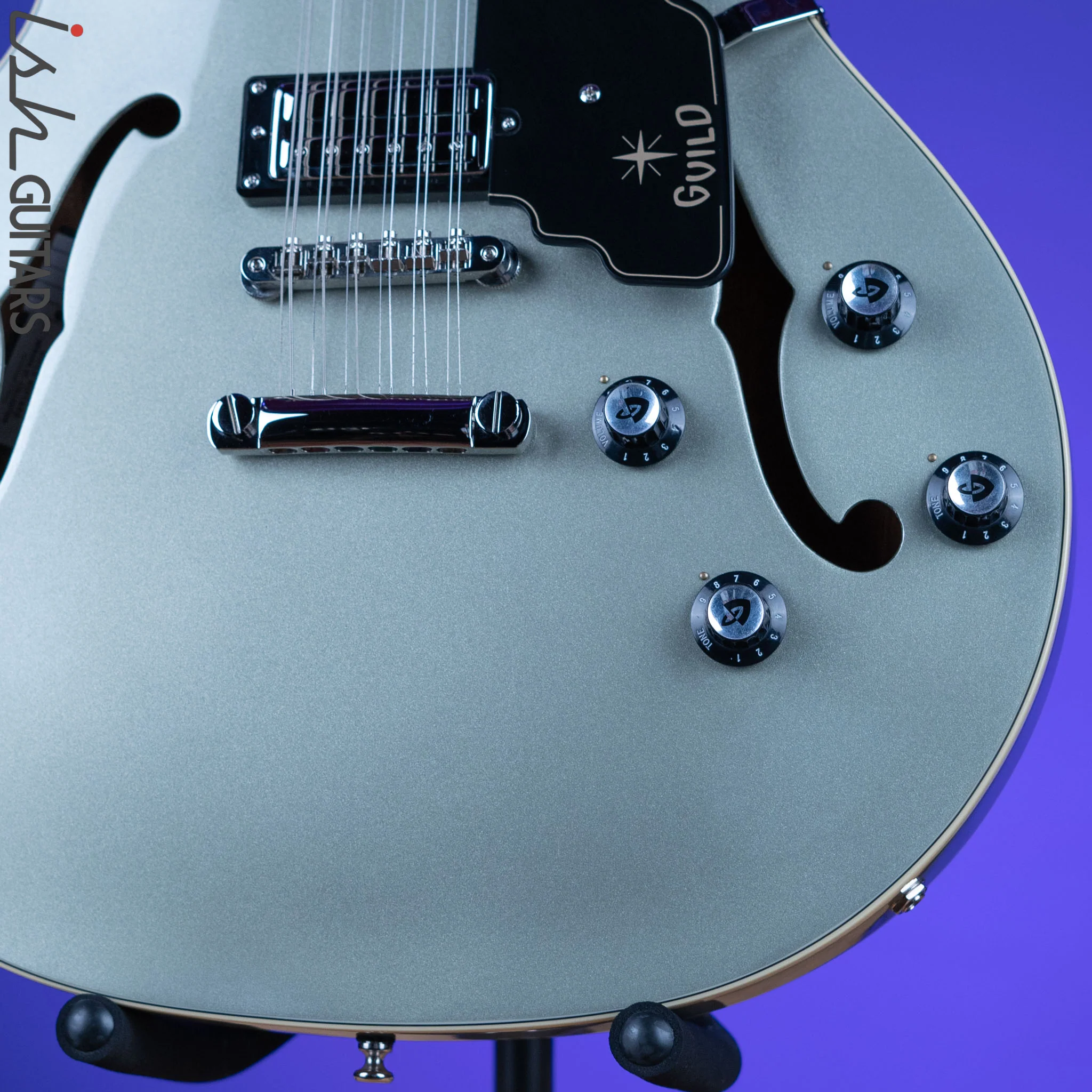 2018 Guild Starfire IV ST-12 12-String Semi-Hollow Shoreline Mist - Image 4