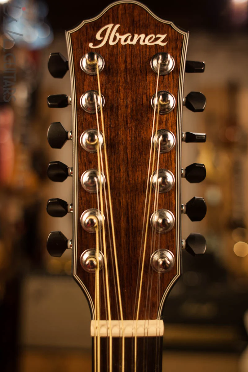 2018 Ibanez Artwood AEWC4012FM Tiger Burst Hi Gloss 12 String Acoustic - Image 5