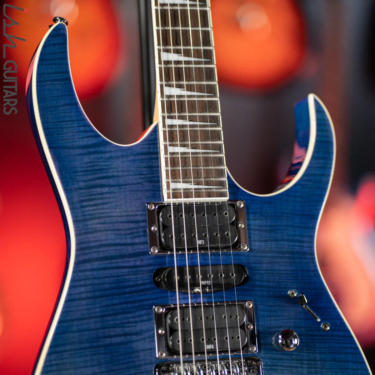 2018 Ibanez RG4EXFM1 Transparent Blue - Image 5