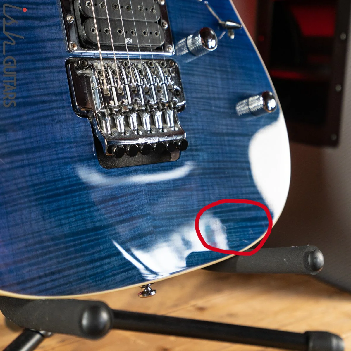 2018 Ibanez RG4EXFM1 Transparent Blue - Image 7