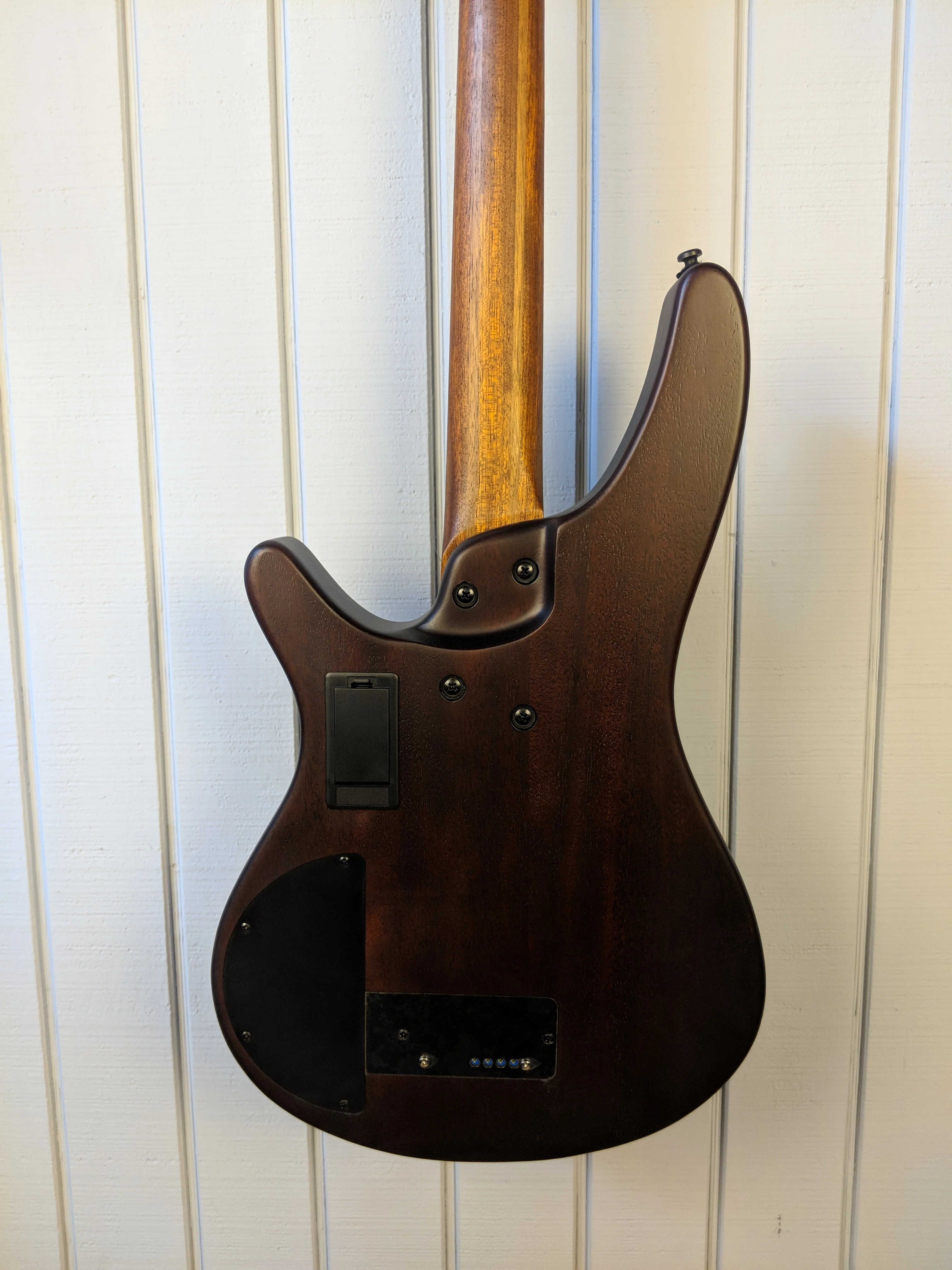 2018 Ibanez SRH500FNNF Fretless Natural Brown Burst Flat - Image 8