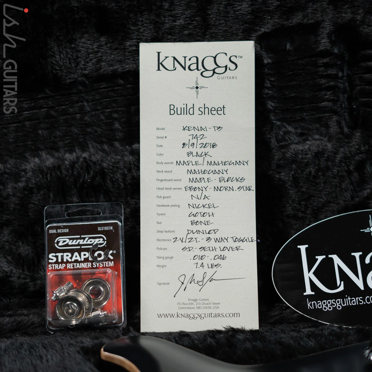 2018 Knaggs Kenai T3 Black with Roasted Maple Neck - Image 16