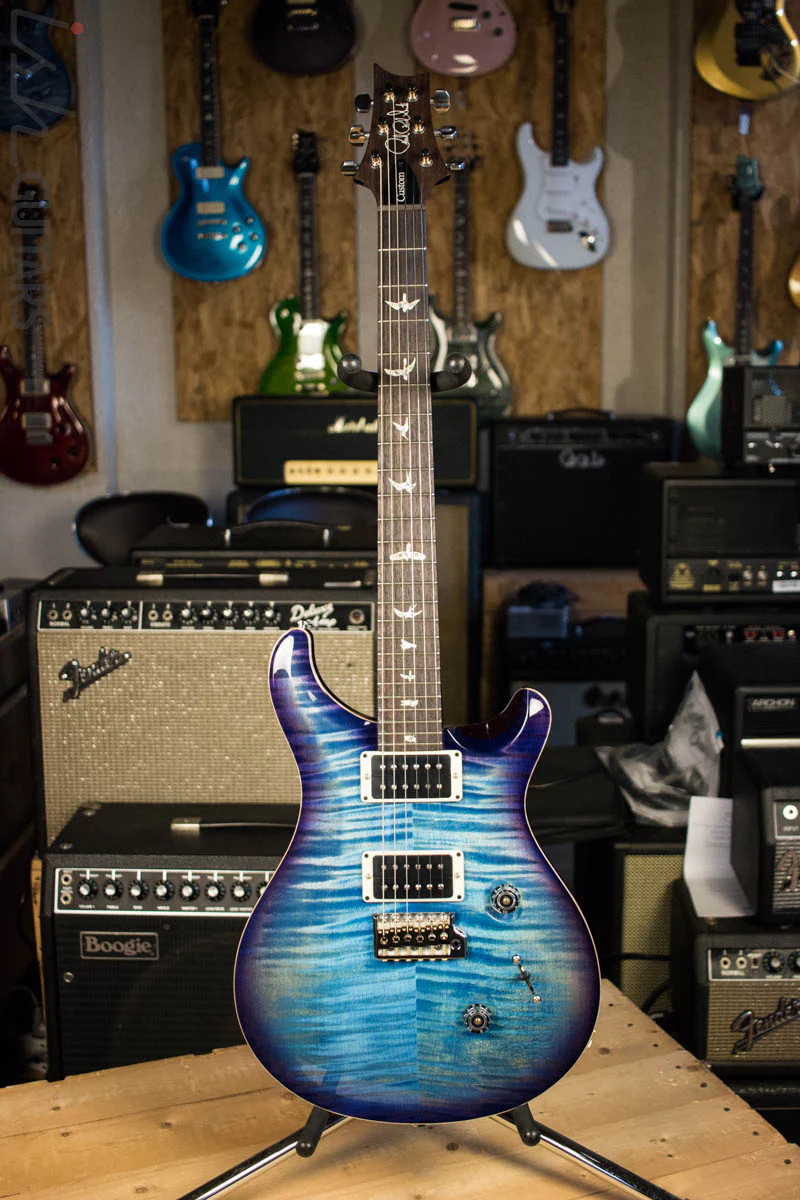 2018 Paul Reed Smith Custom 24 10 Top Custom Color Aquabluex Purple Burst - Image 2