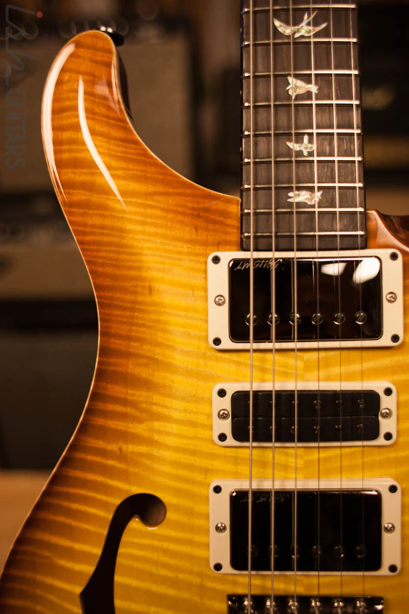 2018 Paul Reed Smith Special 22 Semi Hollow Wood Library Livingston Lemondrop - Image 3