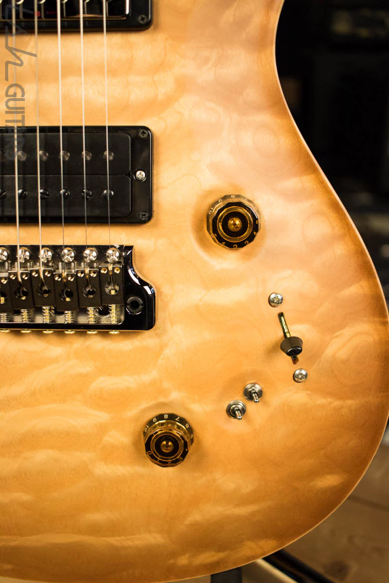 Paul Reed Smith PRS Wood Library Custom 24-08 One Piece Quilted Maple Vintage Natural Satin Korina - Image 4