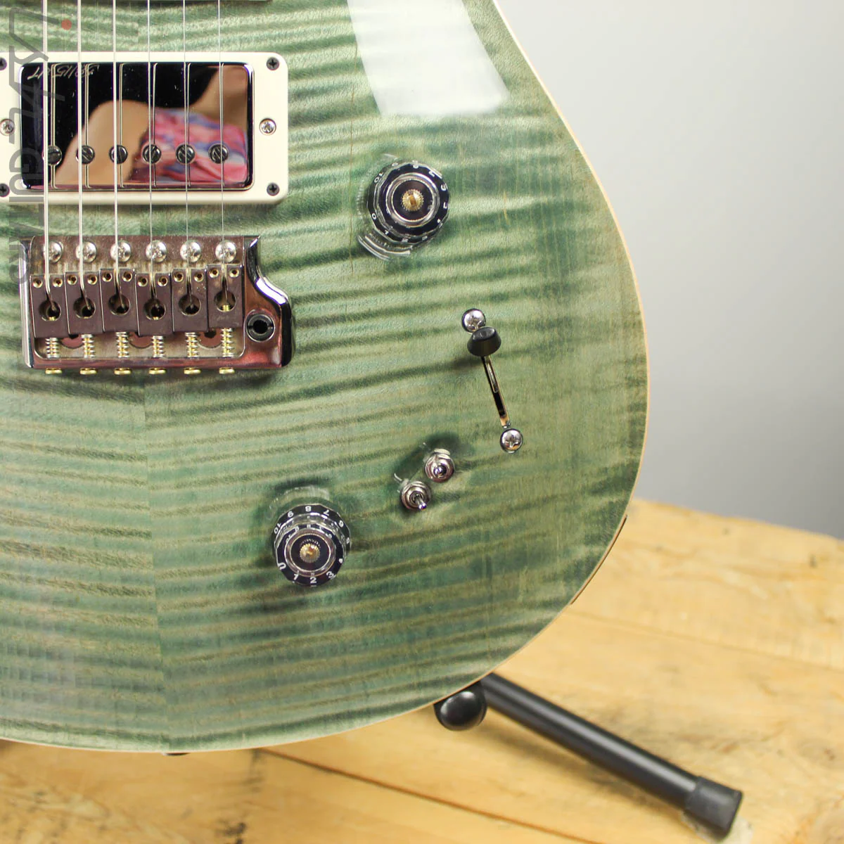 2018 Paul Reed Smith Wood Library Special 22 Semihollow Trampas Green - Image 3