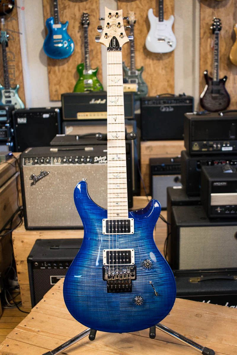 2018 PRS Custom 24 Floyd Artist Package Blue Burst Flamed Maple Fretboard - Image 2