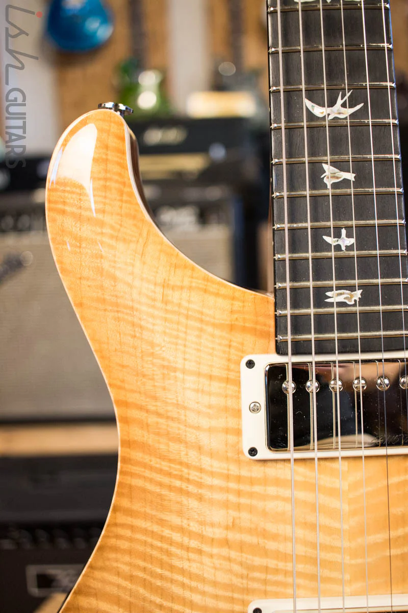 2018 PRS Experience Hollowbody II Piezo Vintage Natural Burst 10 Top INSANE FLAME - Image 3