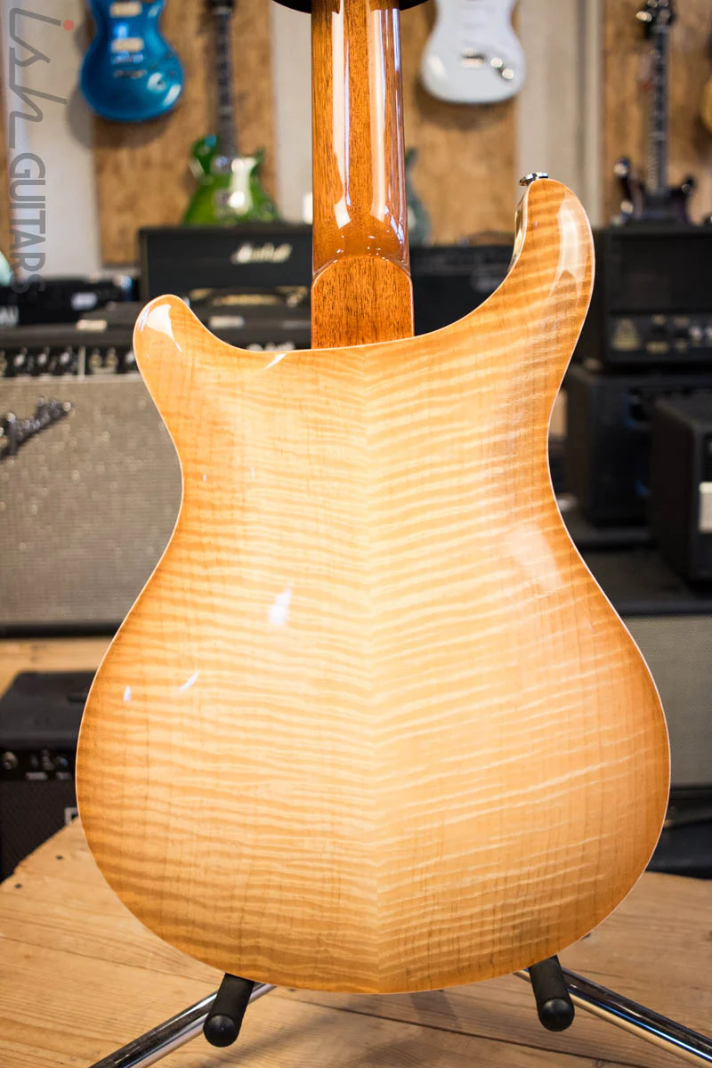 2018 PRS Experience Hollowbody II Piezo Vintage Natural Burst 10 Top INSANE FLAME - Image 7