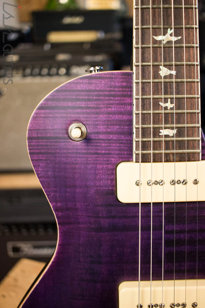 2018 PRS Experience BStock McCarty 594 Soapbar Singlecut LTD Satin Custom Color Purple - Image 3