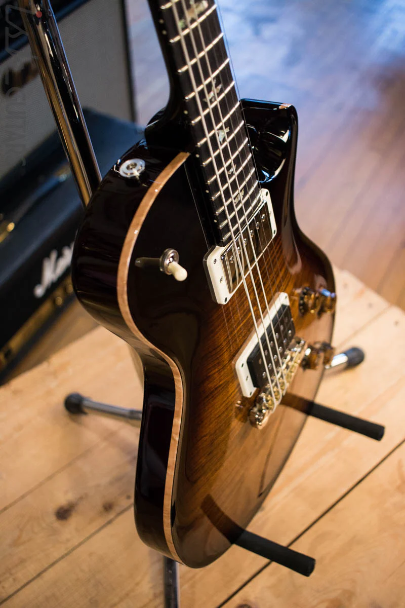 2018 PRS Tremonti Baritone LTD Flamed Maple Neck Black Gold Burst - Image 6