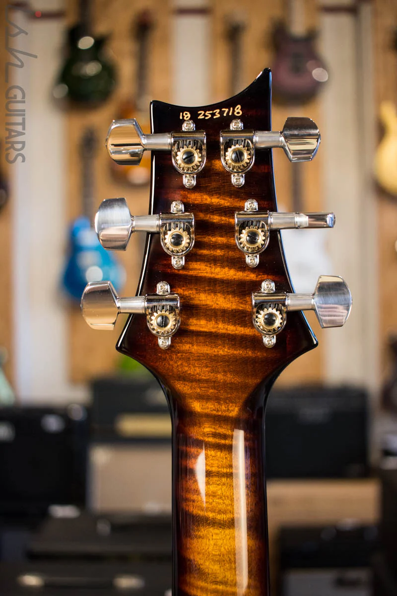 2018 PRS Tremonti Baritone LTD Flamed Maple Neck Black Gold Burst - Image 9