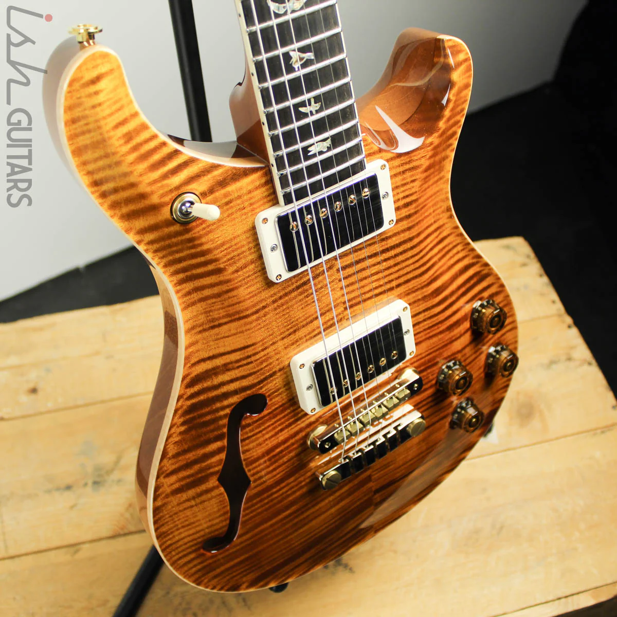 2018 PRS McCarty 594 Wood Library Semi-Hollow 10 Top Yellow Tiger - Image 7