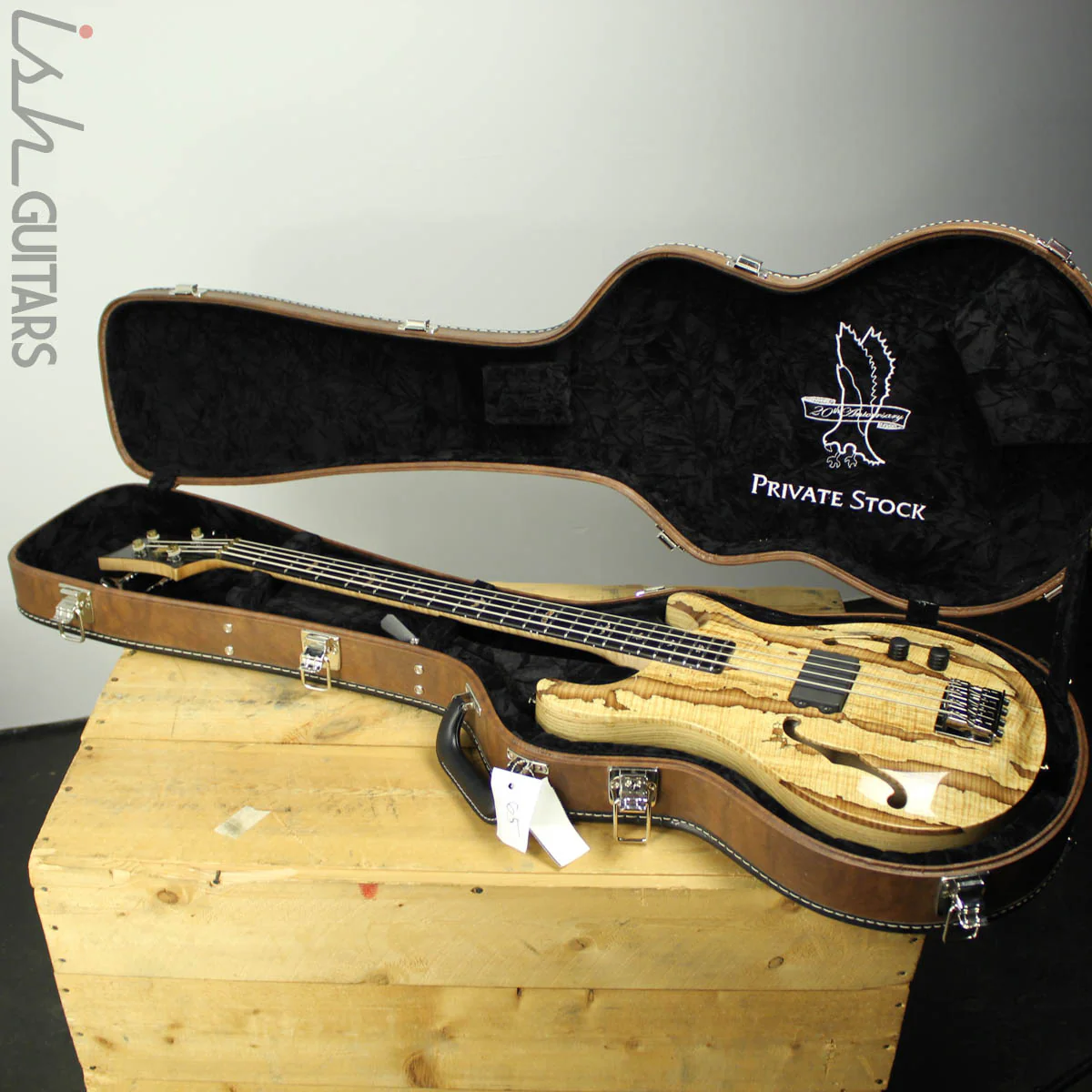 2018 PRS Private Stock Short Scale Hollowbody Bass Spalted Maple - Image 19