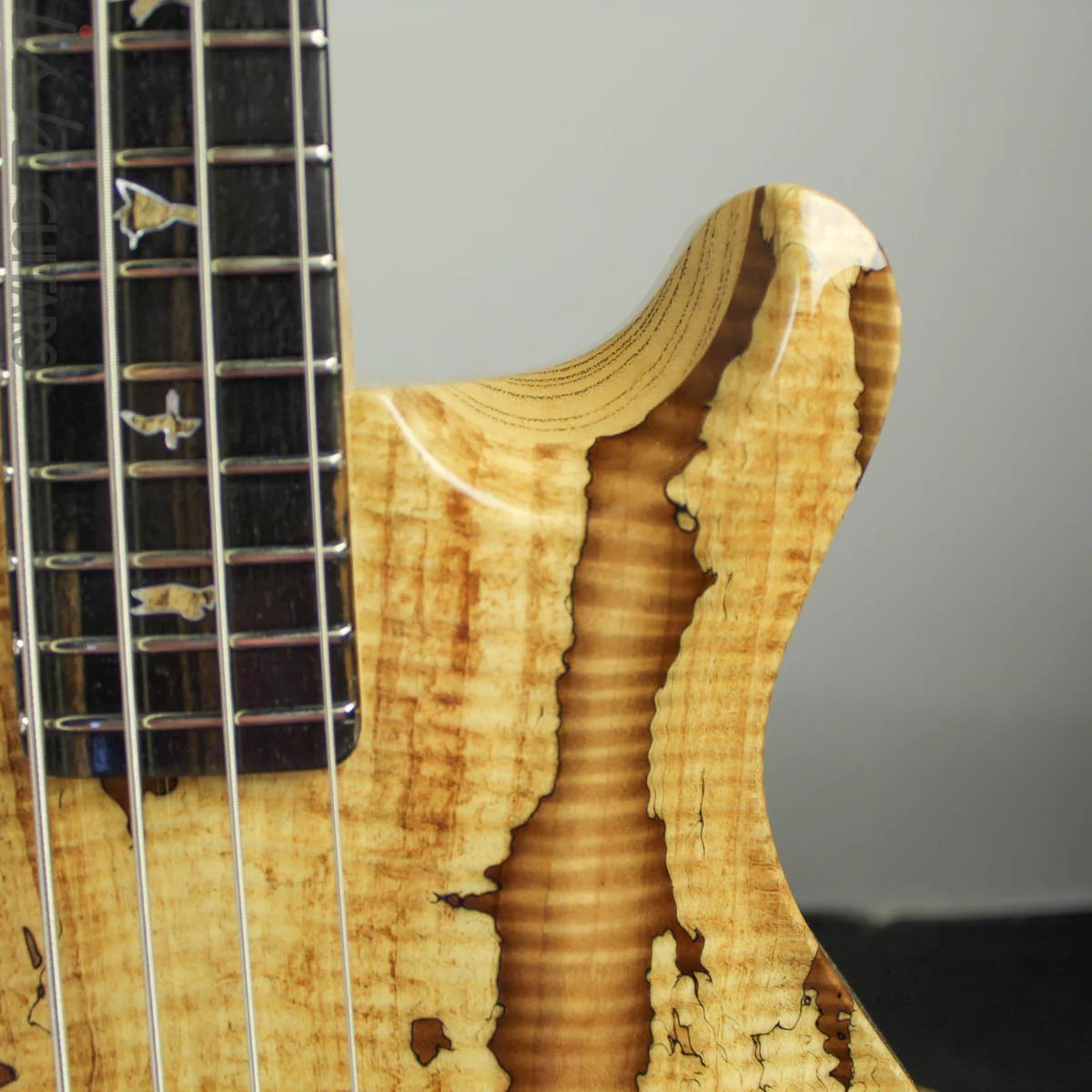 2018 PRS Private Stock Short Scale Hollowbody Bass Spalted Maple - Image 5