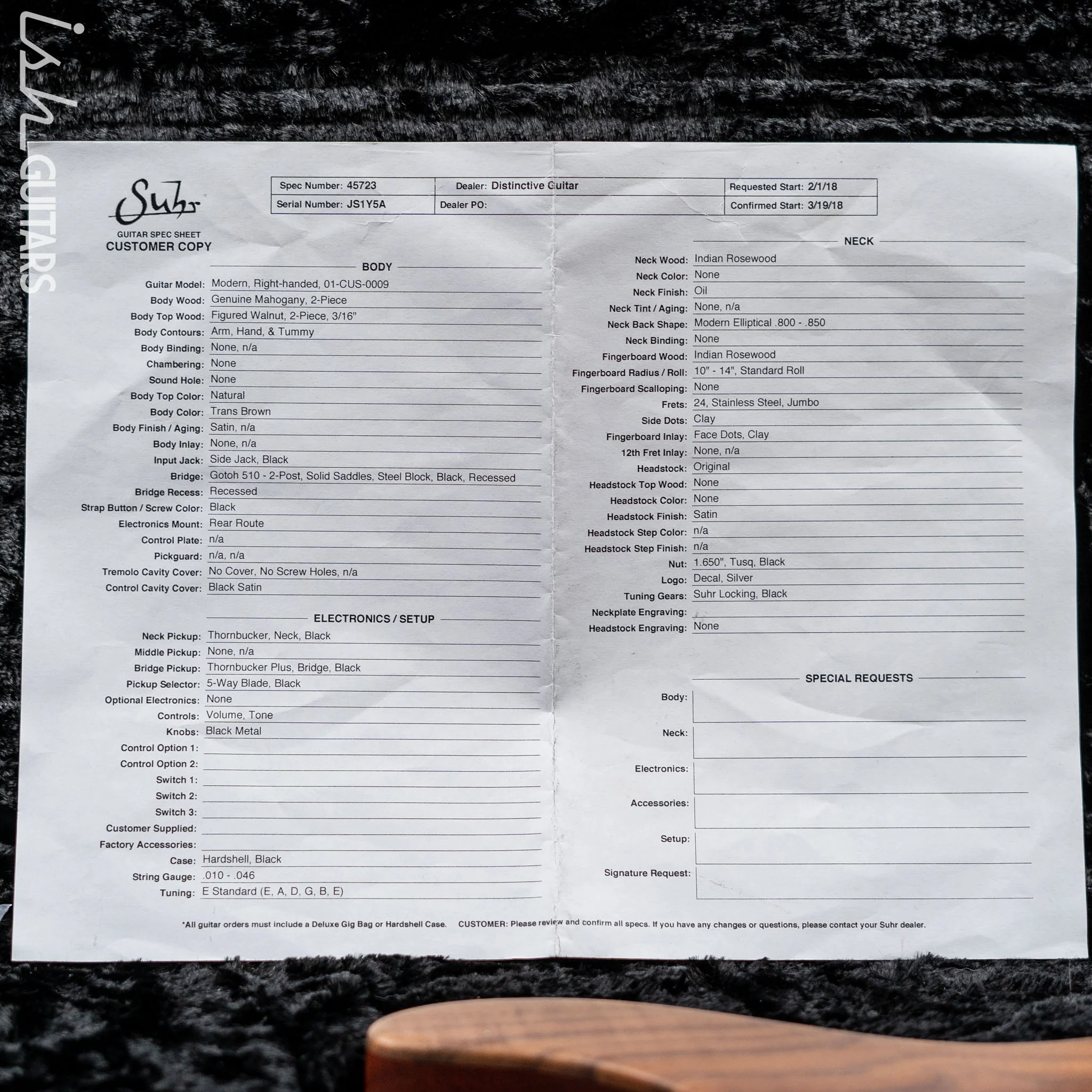 2018 Suhr Modern Natural Walnut - Image 14
