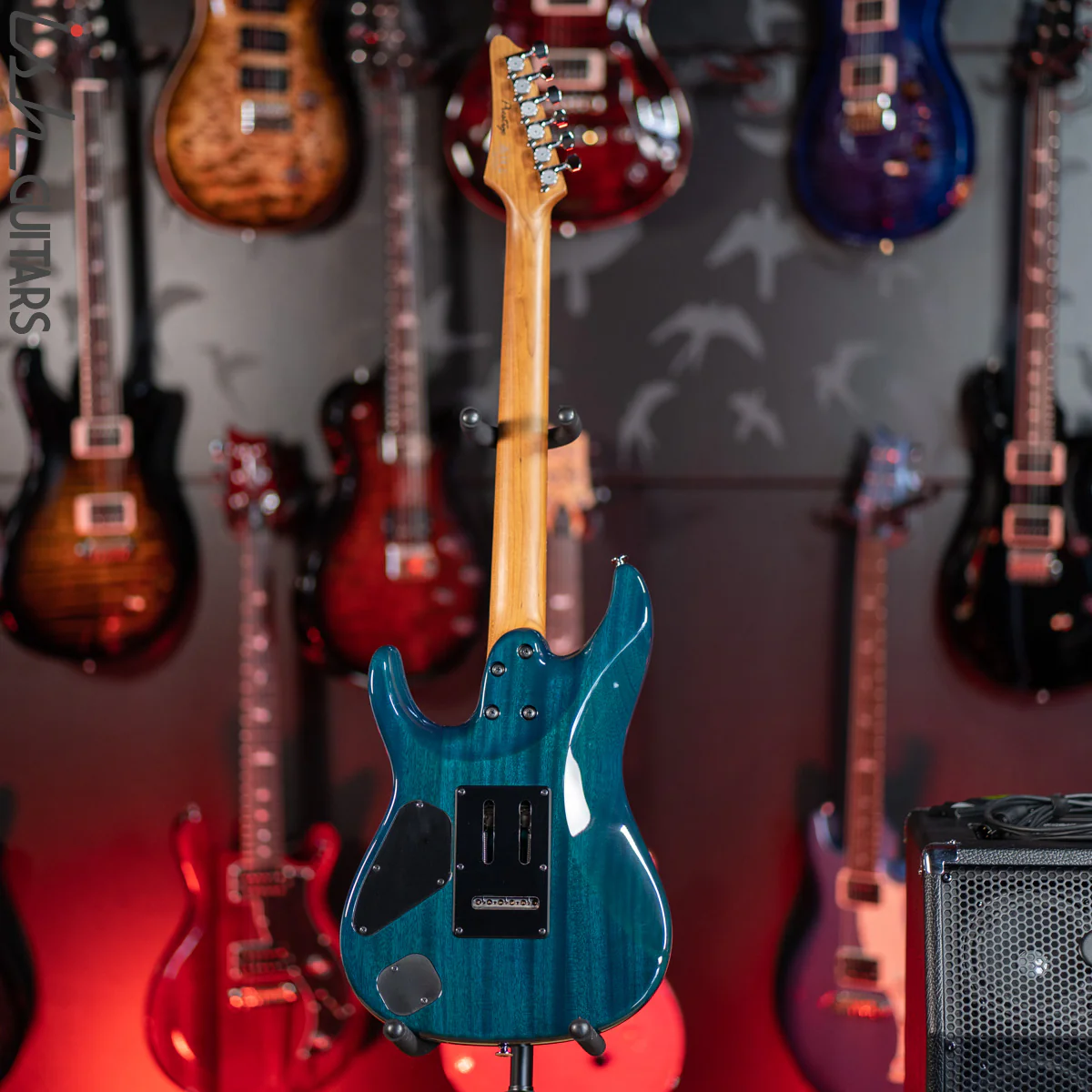 2019 Ibanez Prestige MM1 Martin Miller Signature Transparent Aqua Blue - Image 6