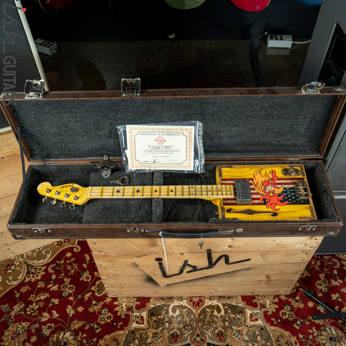 2019 Paoletti Rooster II Loft Series Christopher Ameruoso Cigar Box Guitar - Image 12