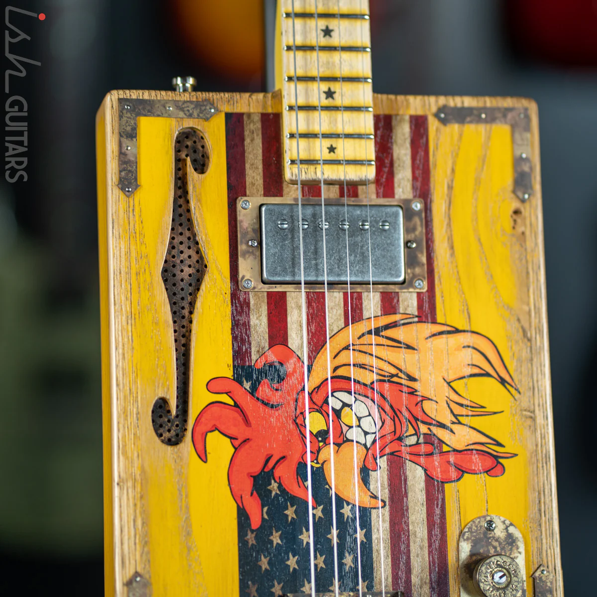 2019 Paoletti Rooster II Loft Series Christopher Ameruoso Cigar Box Guitar - Image 3