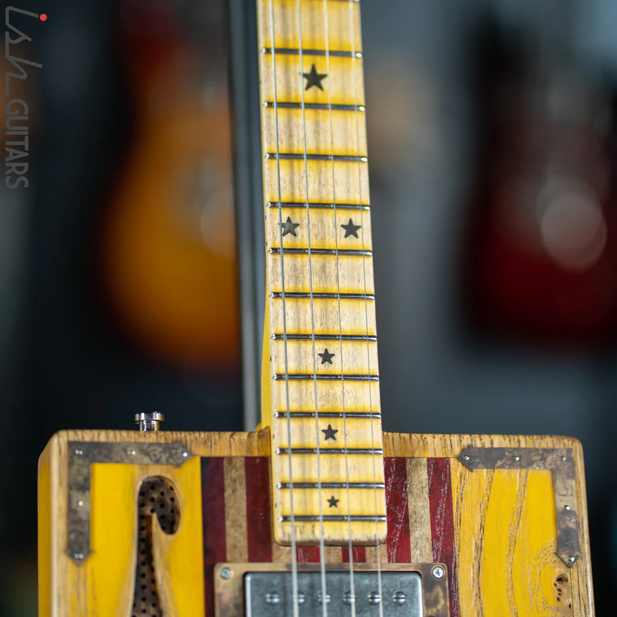 2019 Paoletti Rooster II Loft Series Christopher Ameruoso Cigar Box Guitar - Image 5