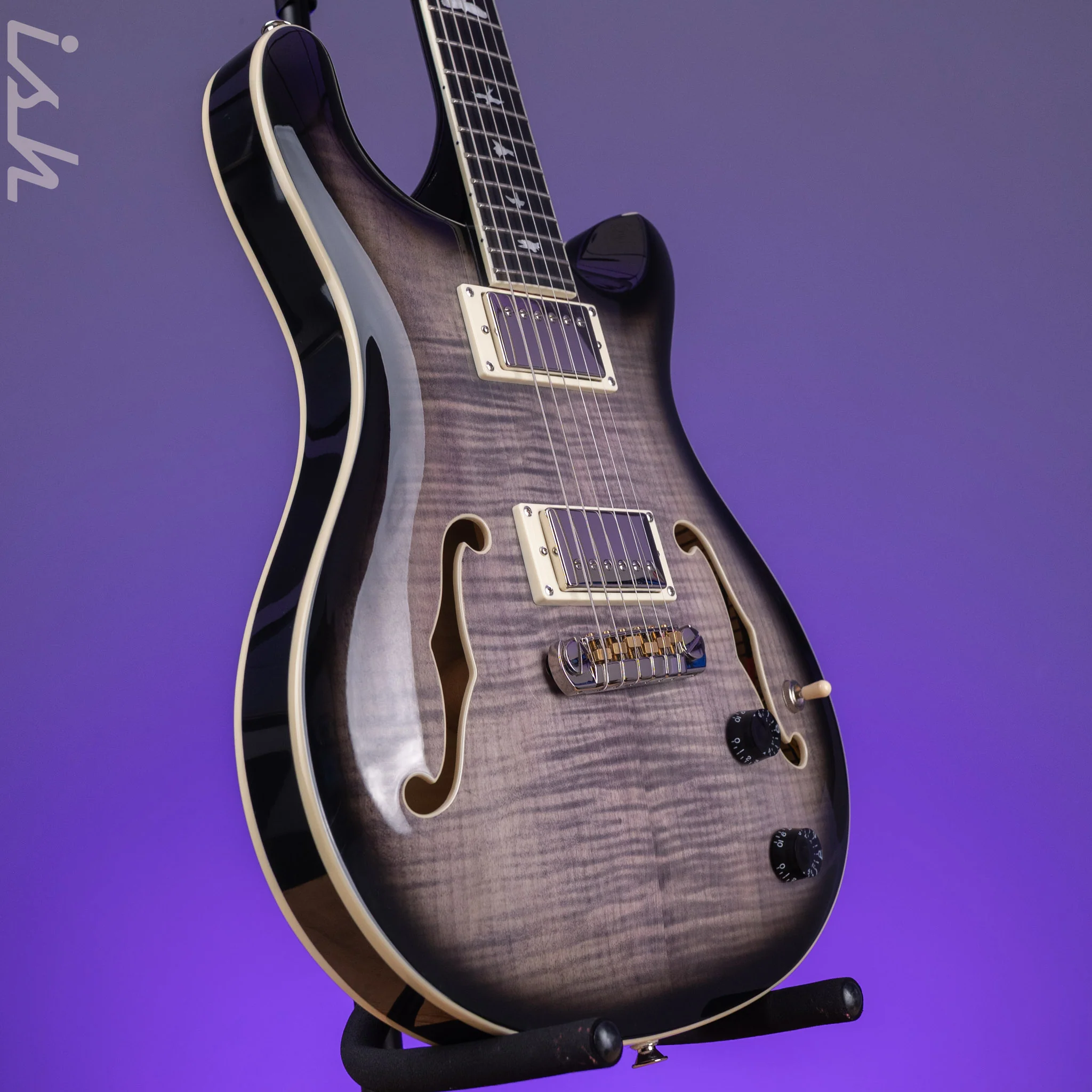 2019 Paul Reed Smith PRS SE Hollowbody II Charcoal Burst - Image 4
