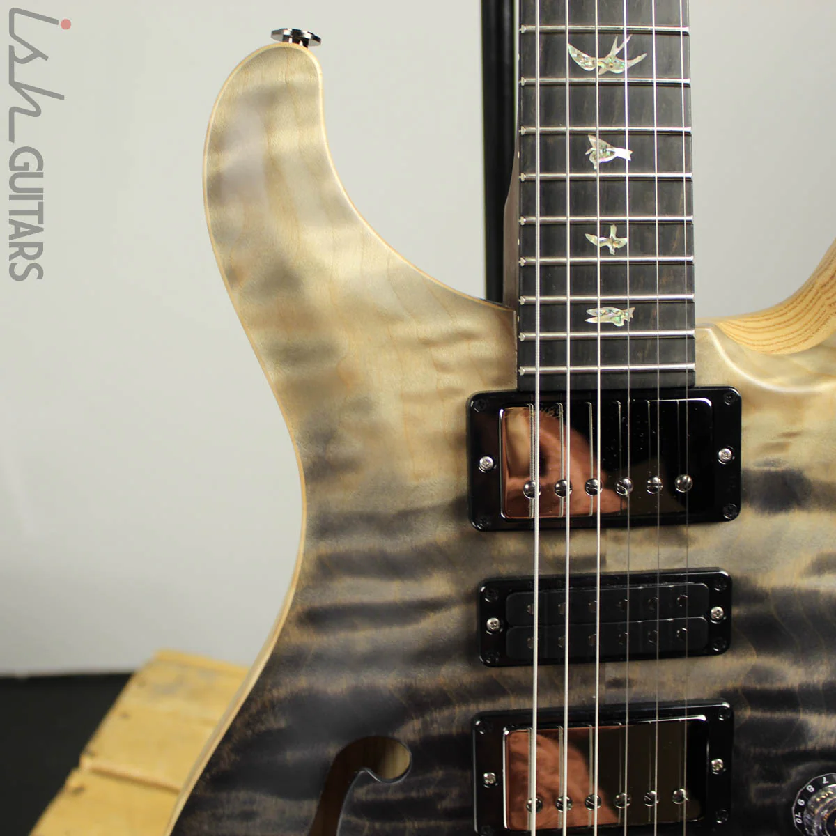 2019 Paul Reed Smith PRS Wood Library Semi-Hollow Special 22 Grey Black Fade - Image 5