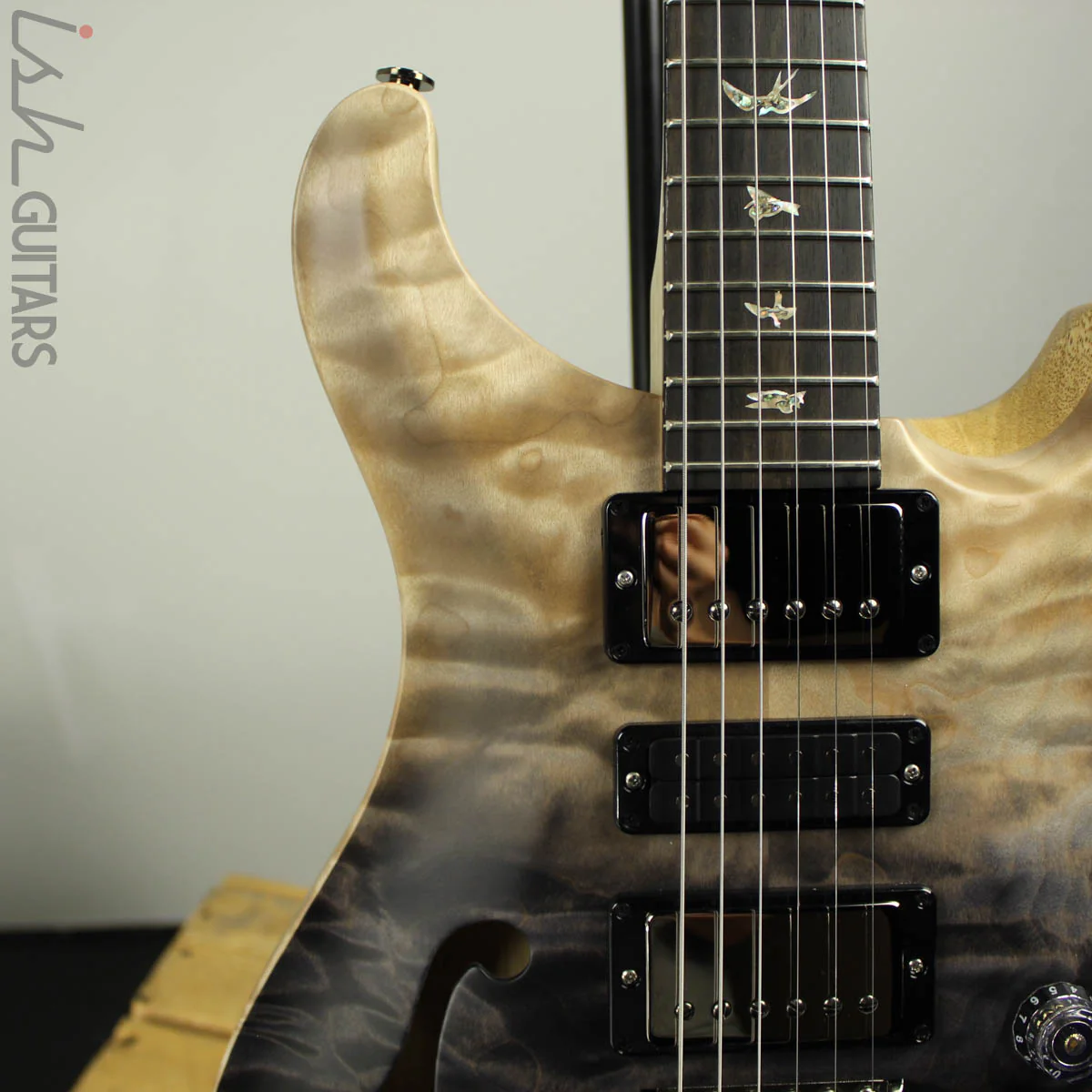 2019 Paul Reed Smith PRS Wood Library Special 22 Gray Black Fade Satin 10 Top - Image 4